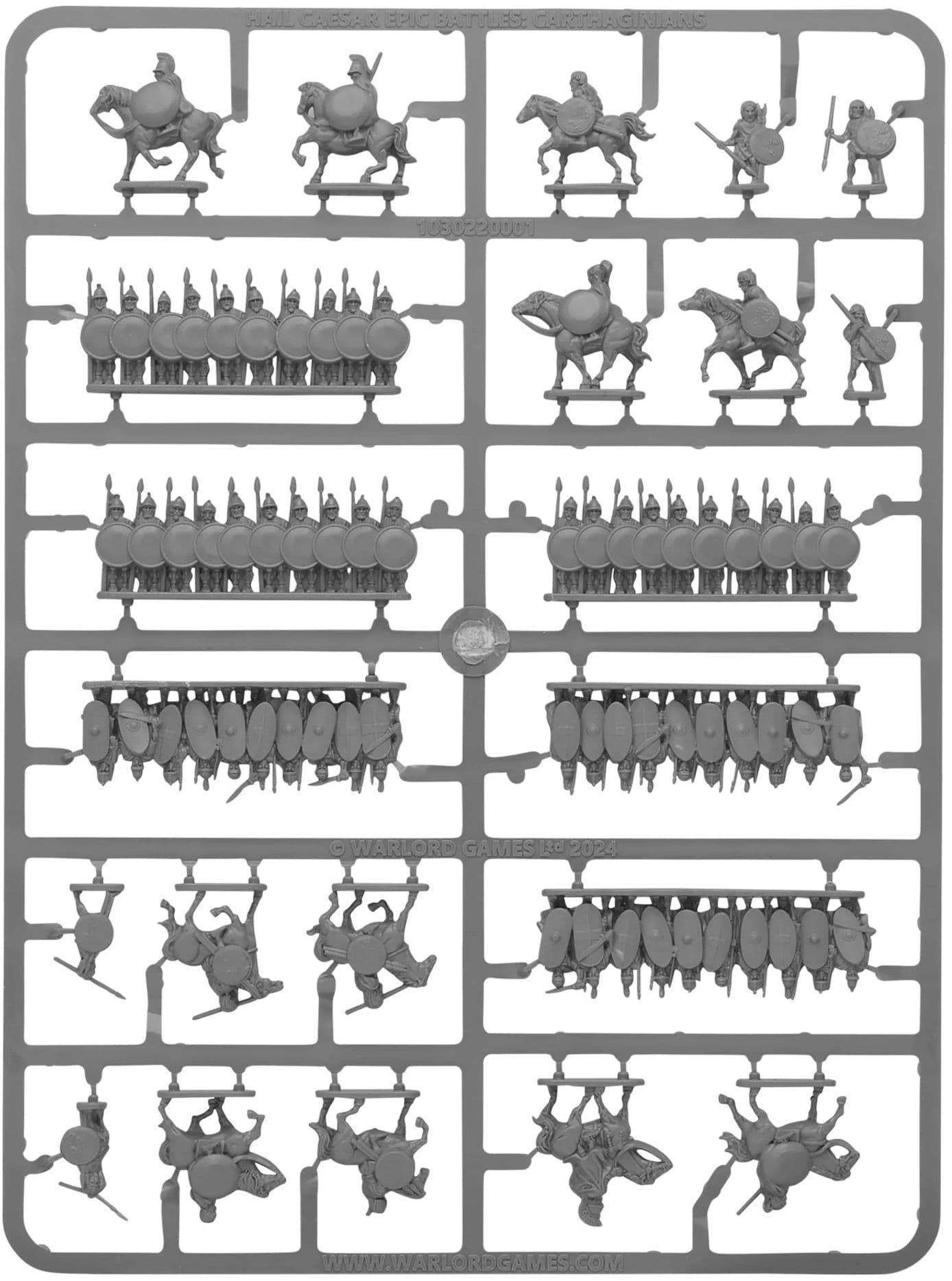 Hail Caesar Epic Battles: Carthaginians sprue (grey plastic)