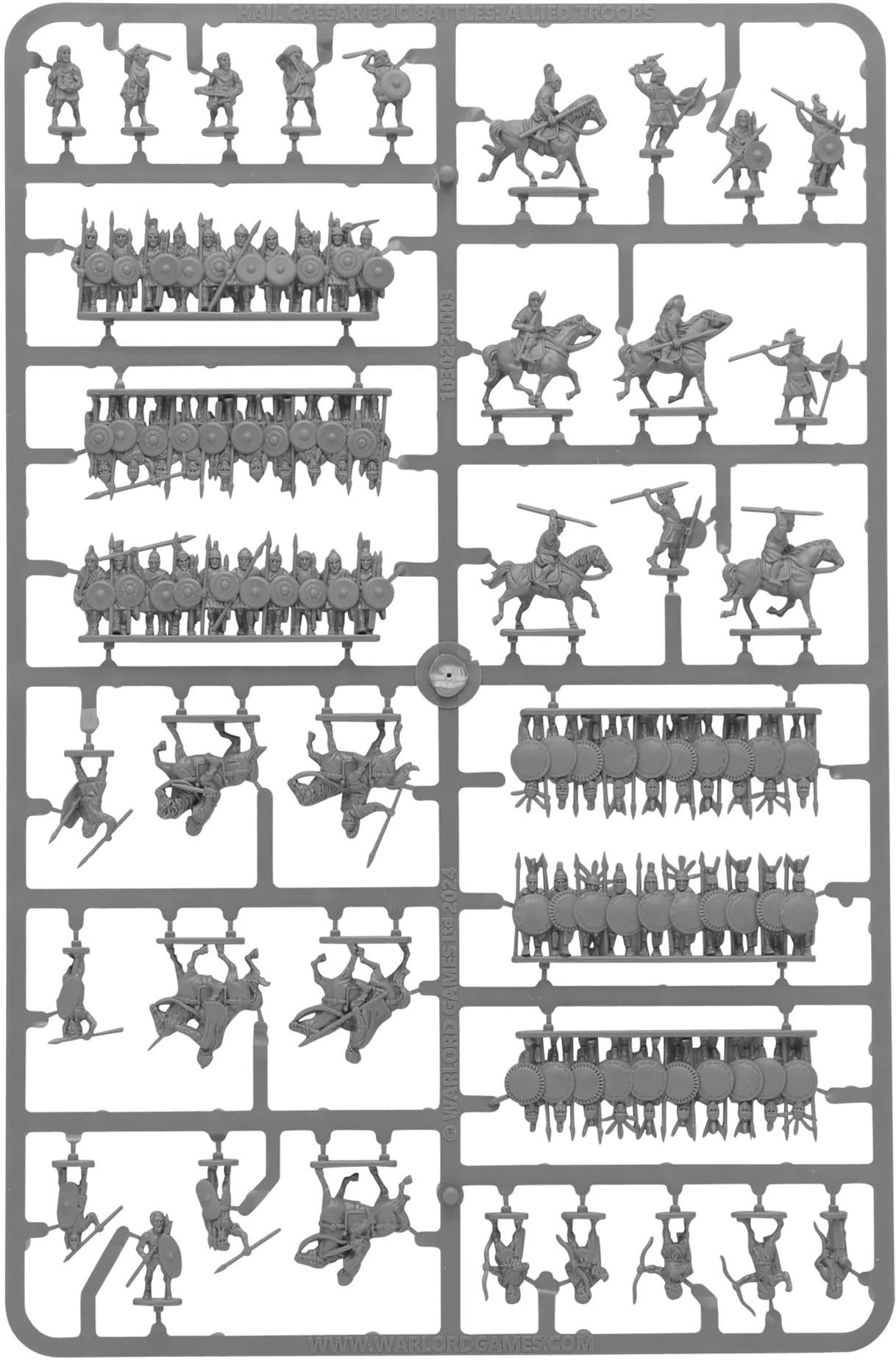Hail Caesar Epic Battles: Allied Troops sprue (grey plastic)