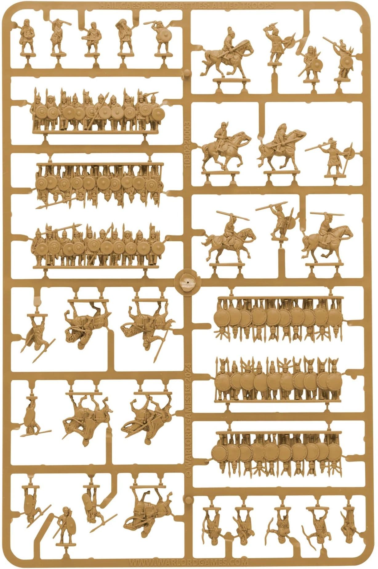 Hail Caesar Epic Battles: Allied Troops sprue (tan plastic)