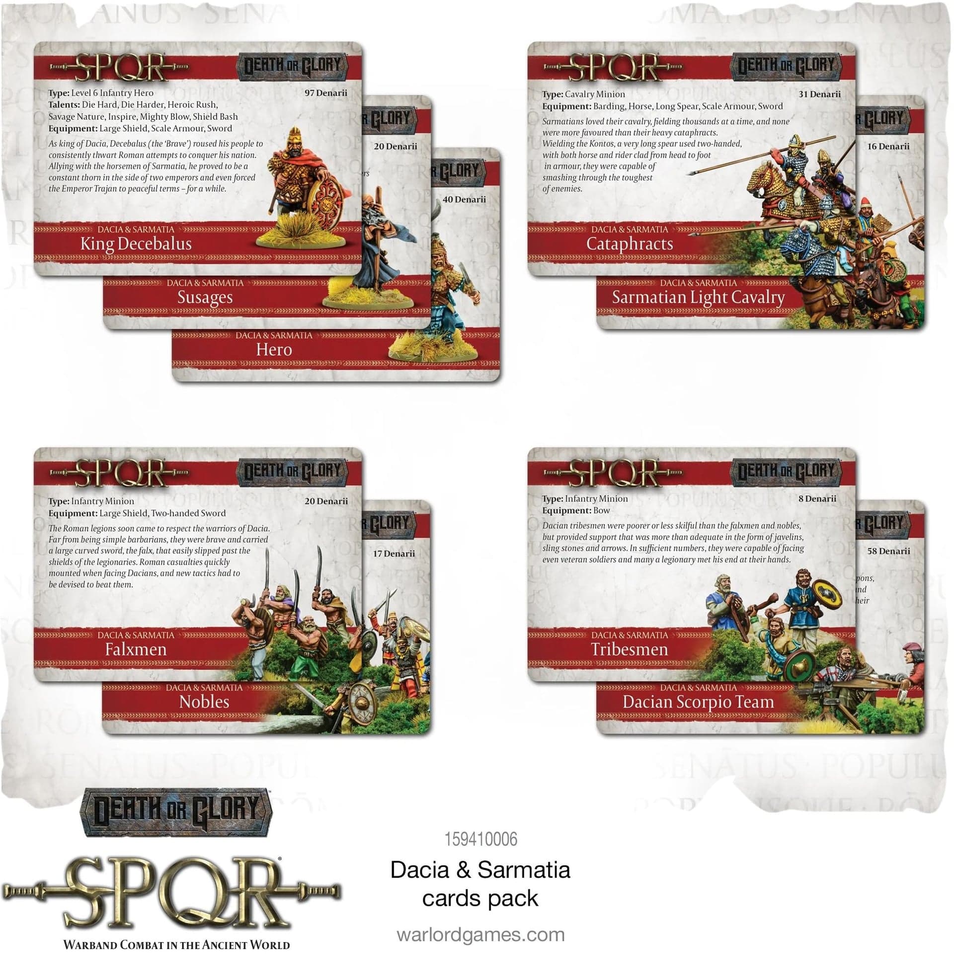 Death or Glory: SPQR Dacia & Sarmatia cards pack - Image 1