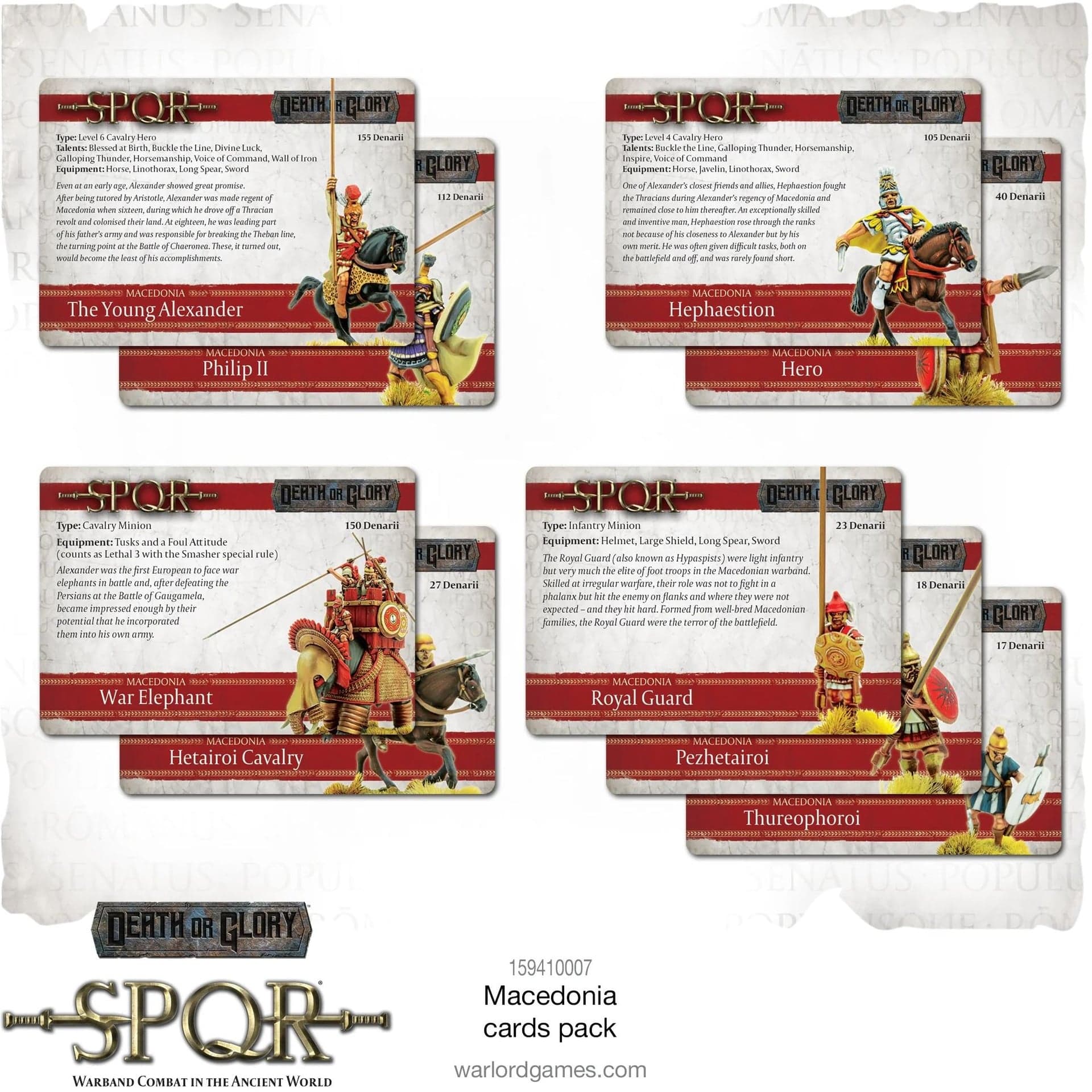 Death or Glory: SPQR Macedonia cards pack - Image 1