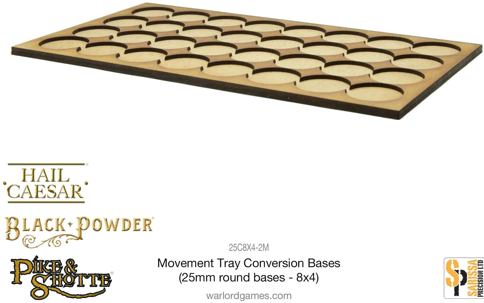 Movement Tray Conversion Bases (25mm round bases - 8x4)