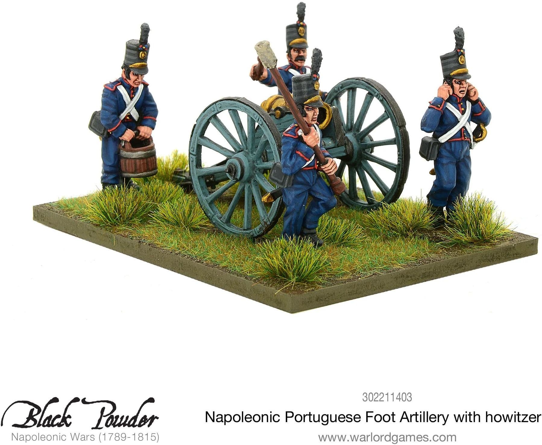 Napoleonic Portuguese Foot Artillery with howitzer - Image 1