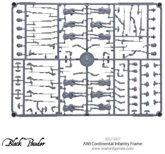 AWI Continental Infantry Sprue - Image 1