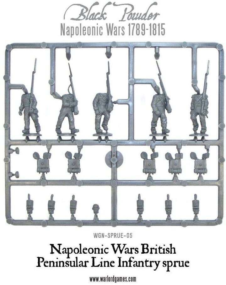 Napoleonic War British Peninsular Line Infantry sprue - Image 1