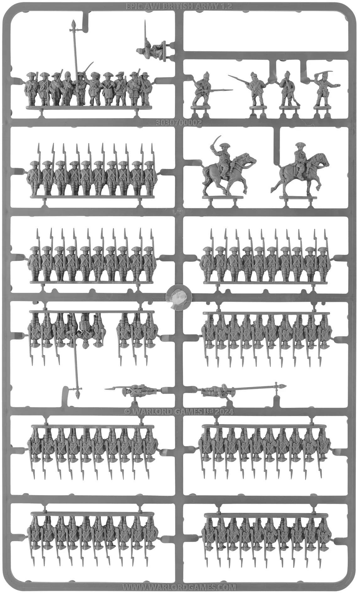 Epic American War of Independence British Army sprue 1.2