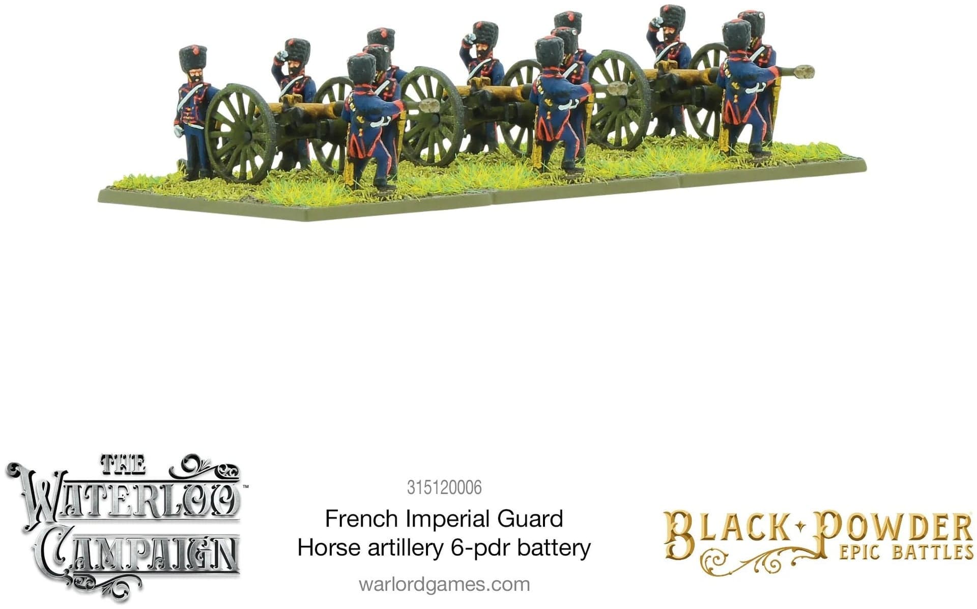 Black Powder Epic Battles: Waterloo - French Imperial Guard Horse artillery 6-pdr battery