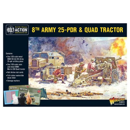 8th Army 25-pdr Light Artillery, Quad Tractor & Limber - Image 1