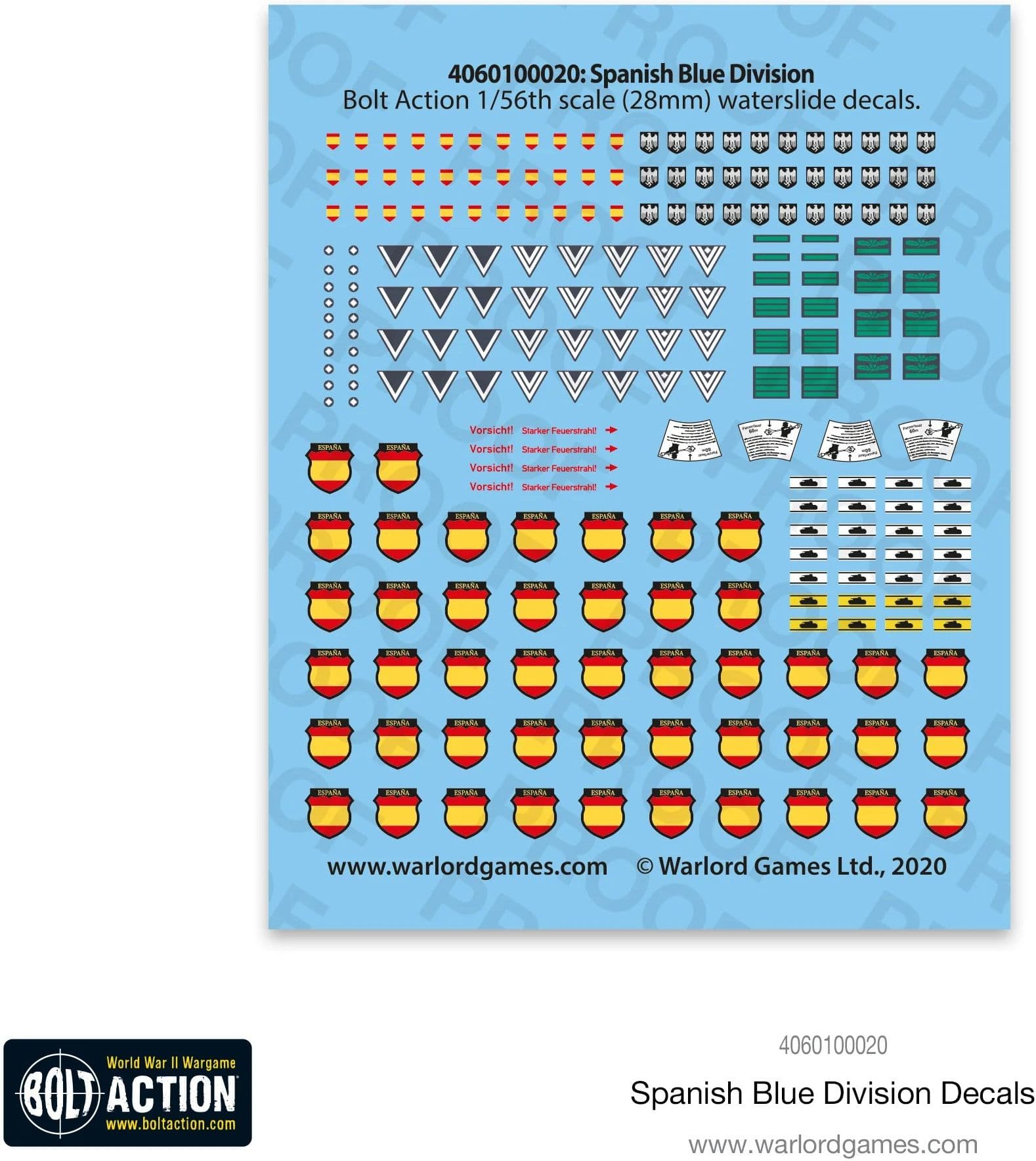 Spanish Blue Division Decals - Image 1