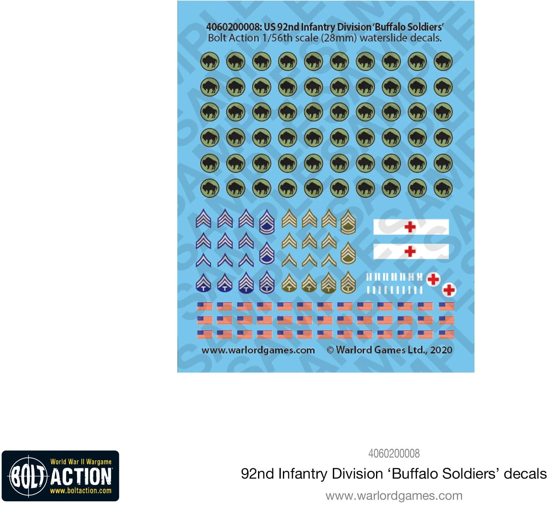 92nd Infantry Division decal sheet - Image 1