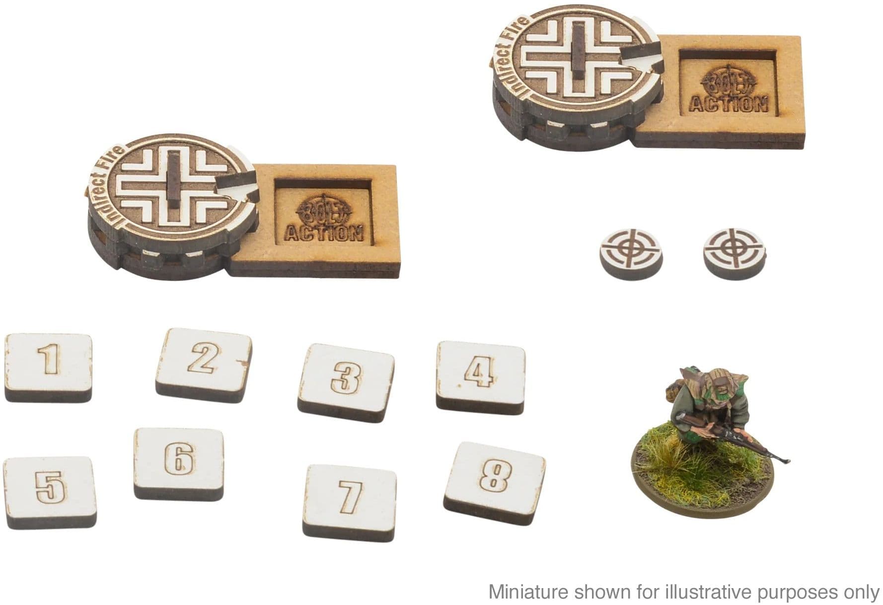 Bolt Action MDF Artillery Zeroing In Markers - Germany - Image 1