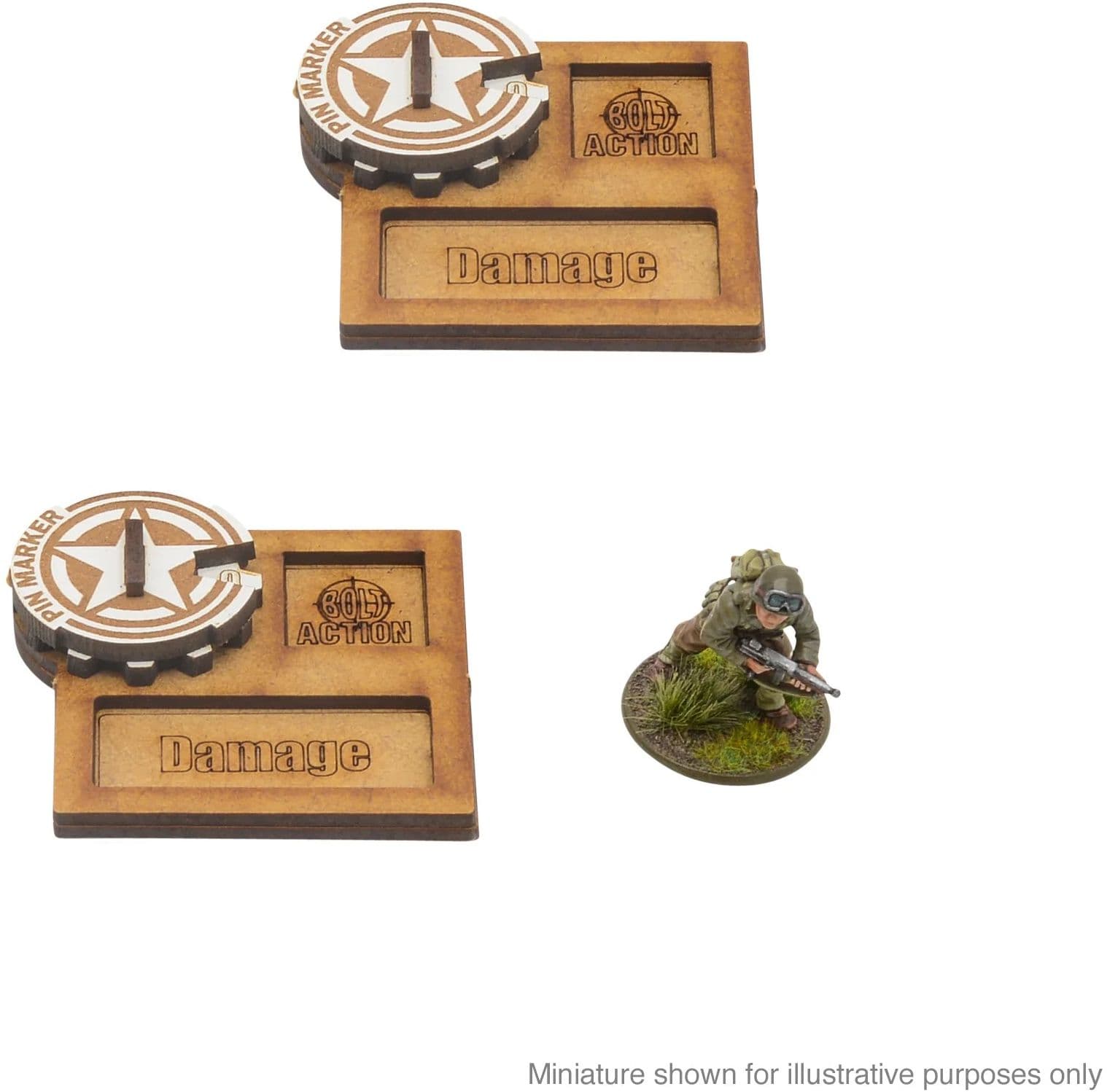 Bolt Action MDF Vehicle Pin Markers- USA - Image 1
