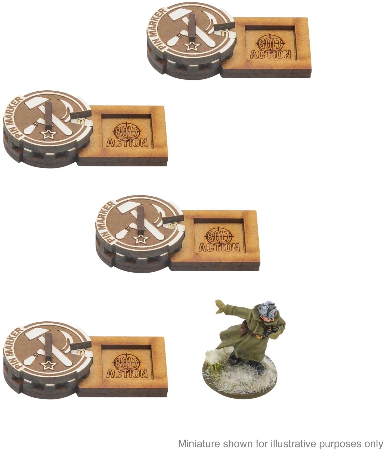 Bolt Action MDF Unit Pin Markers - Soviet Union - Image 1