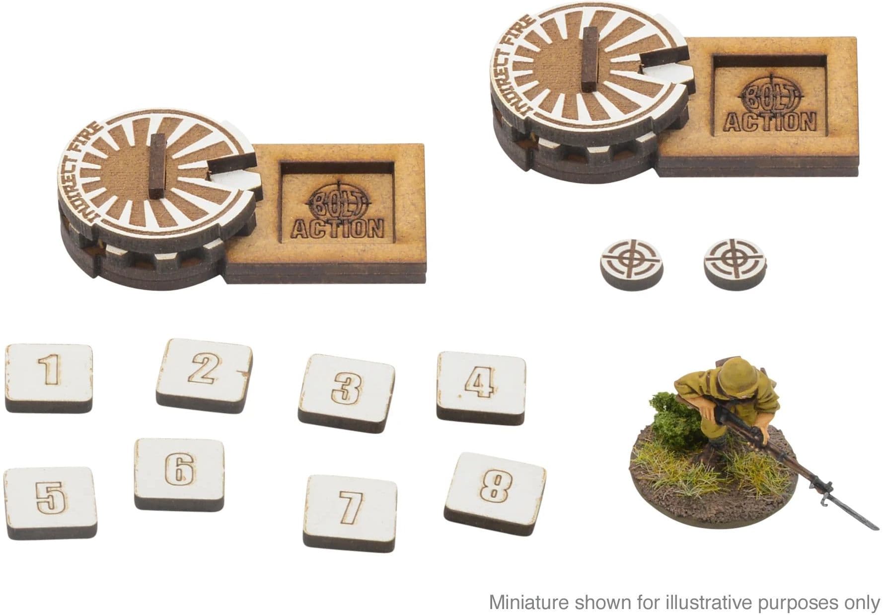 Bolt Action MDF Artillery Zeroing In Markers - Japan