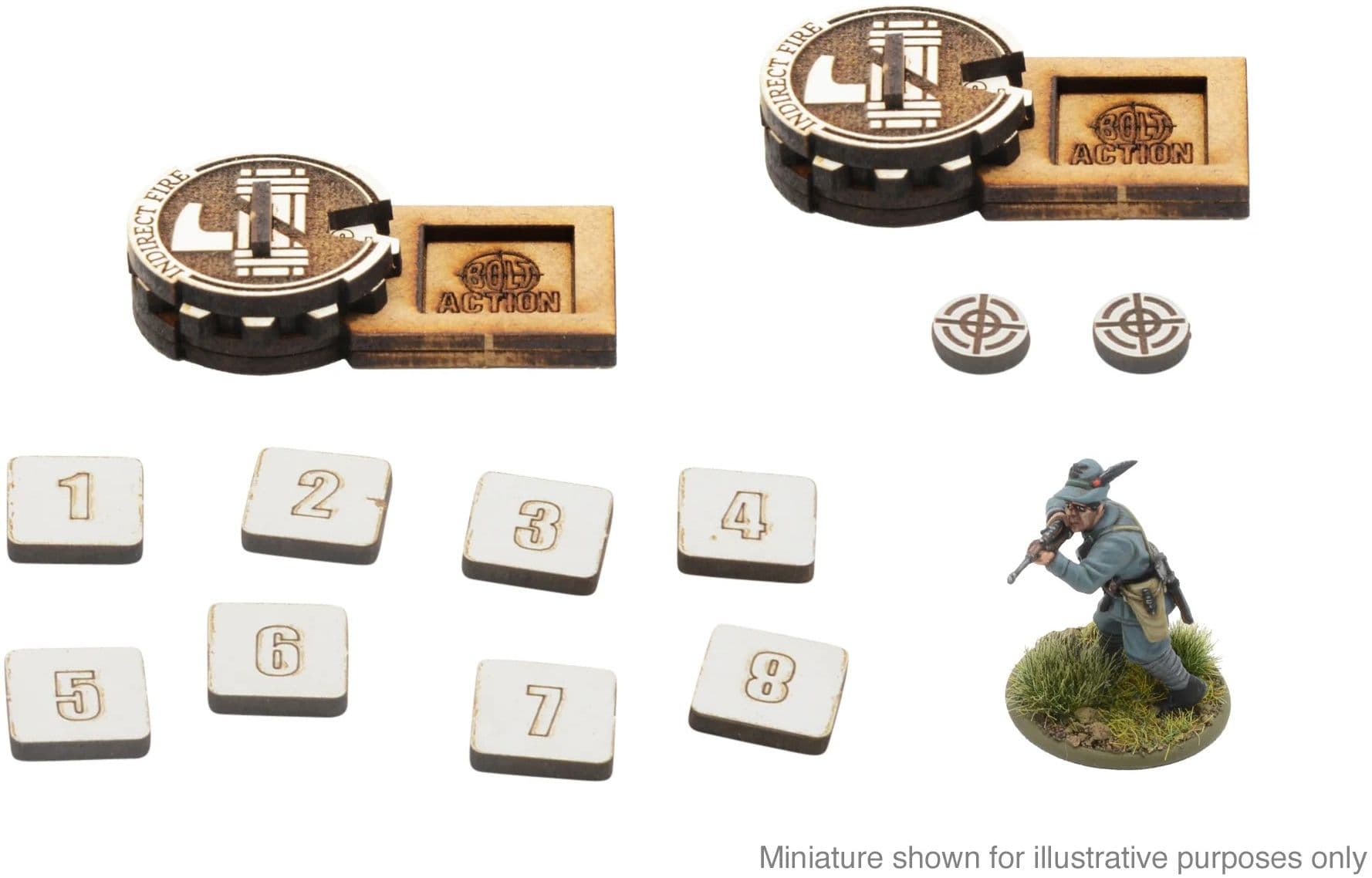Bolt Action MDF Artillery Zeroing In Markers - Italy