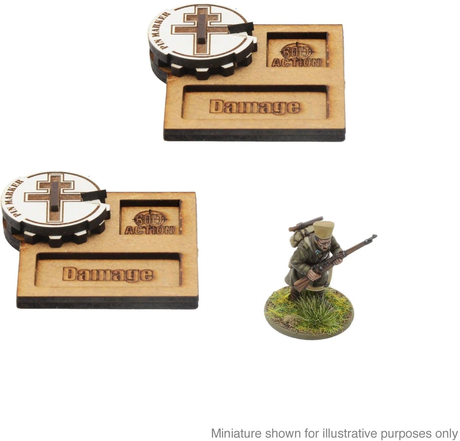 Bolt Action MDF Vehicle Pin Markers - Free French