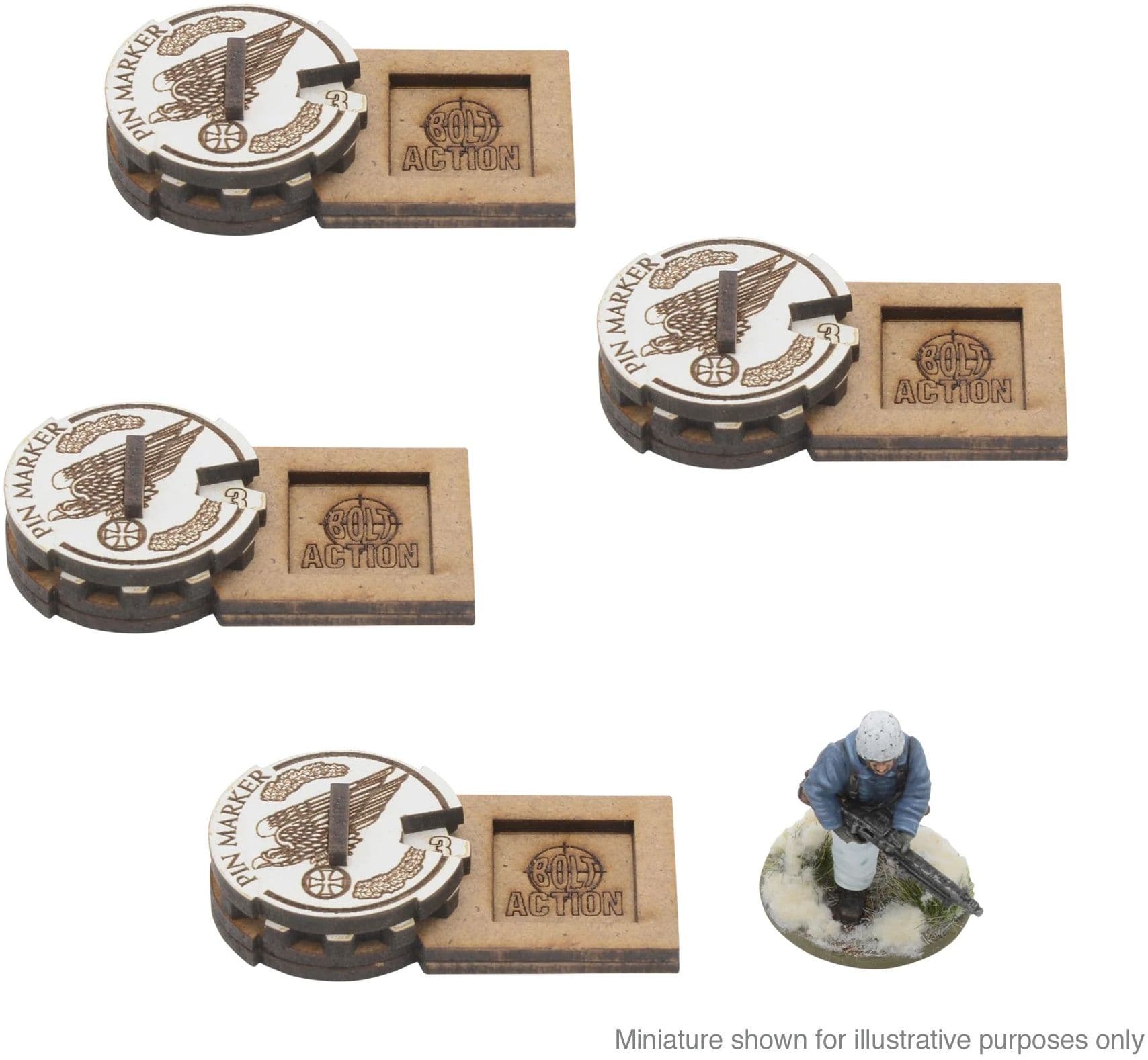 Bolt Action MDF Unit Pin Markers - Fallschirmjager