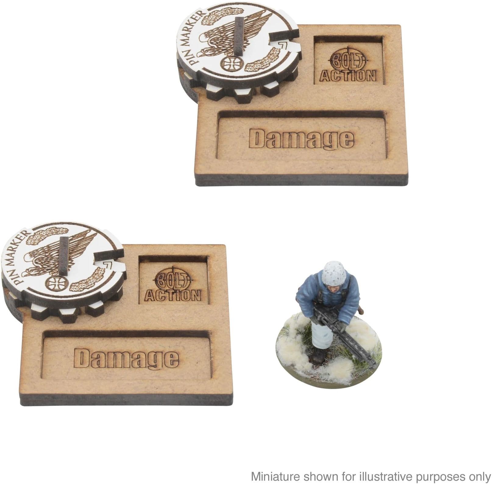 Bolt Action MDF Vehicle Pin Markers - Fallschirmjager