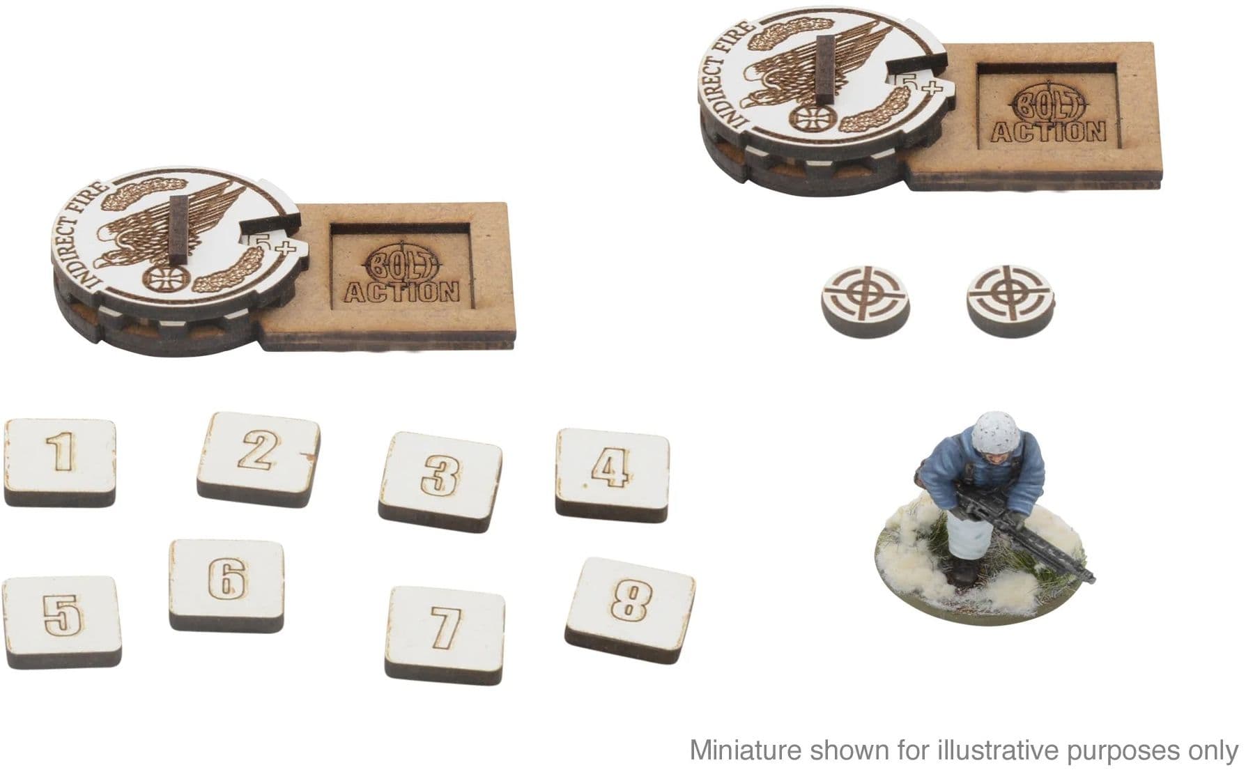 Bolt Action MDF Artillery Zeroing In Markers - Fallschirmjager