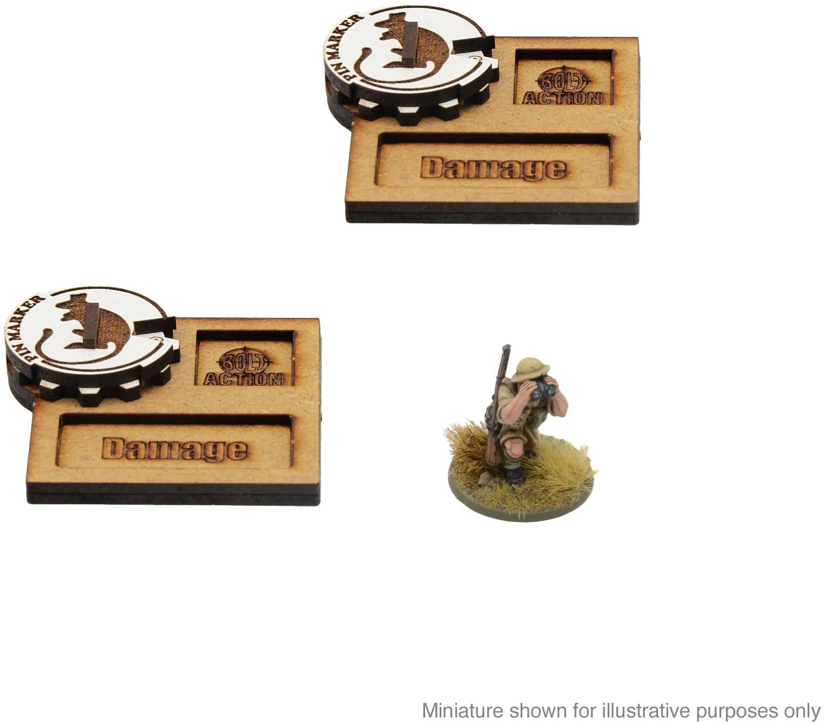 Bolt Action MDF Vehicle Pin Markers - British 8th Army 'Desert Rats' - Image 1