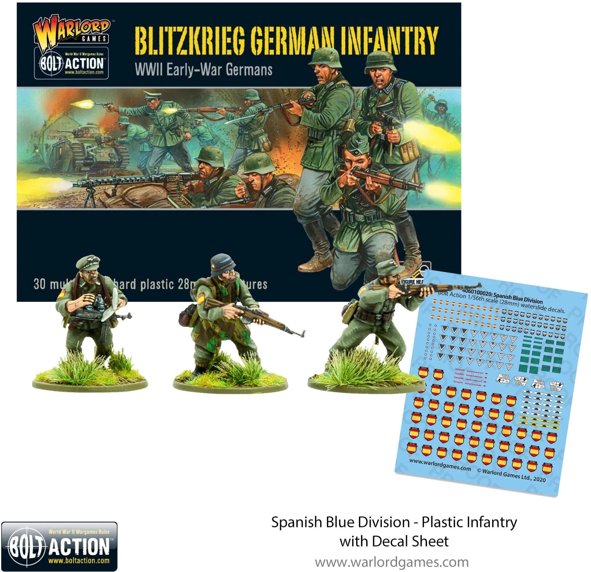 Spanish Blue Division - Plastic Infantry with Decal Sheet - Image 1