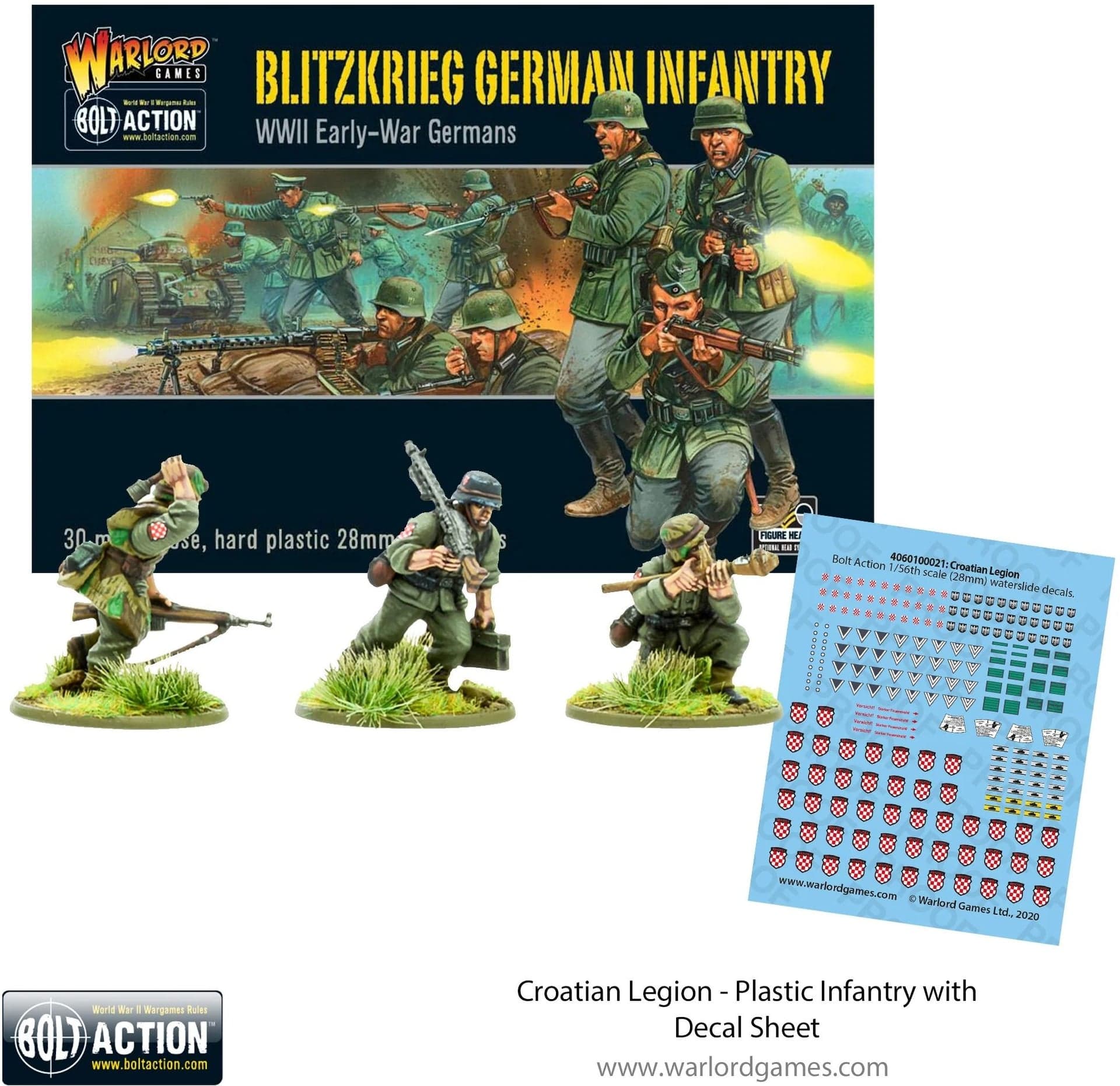 Croatian Legion - Plastic Infantry with Decal Sheet