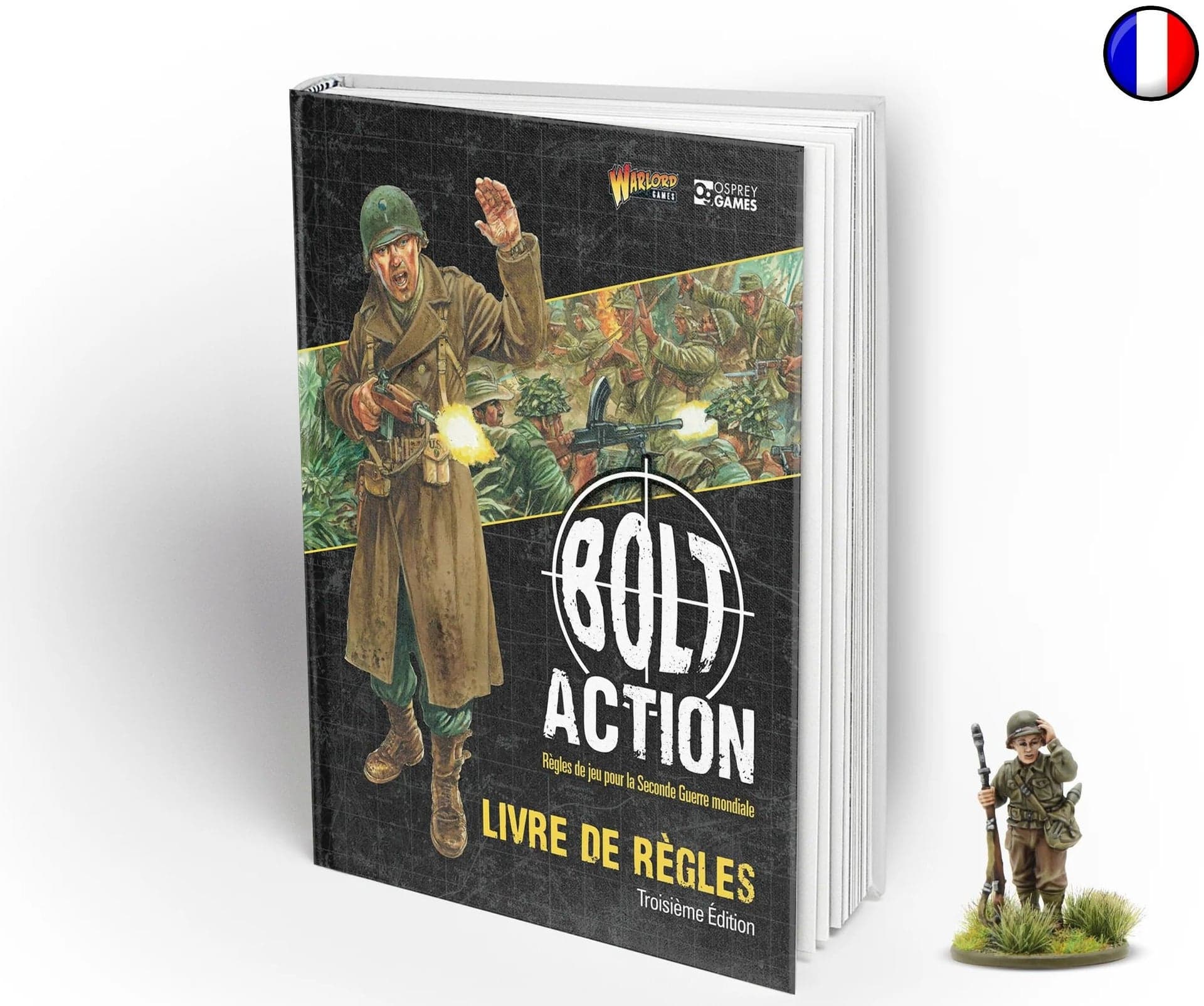 Bolt Action: Third Edition Rulebook (French) with Francis S. Currey special miniature - Image 1