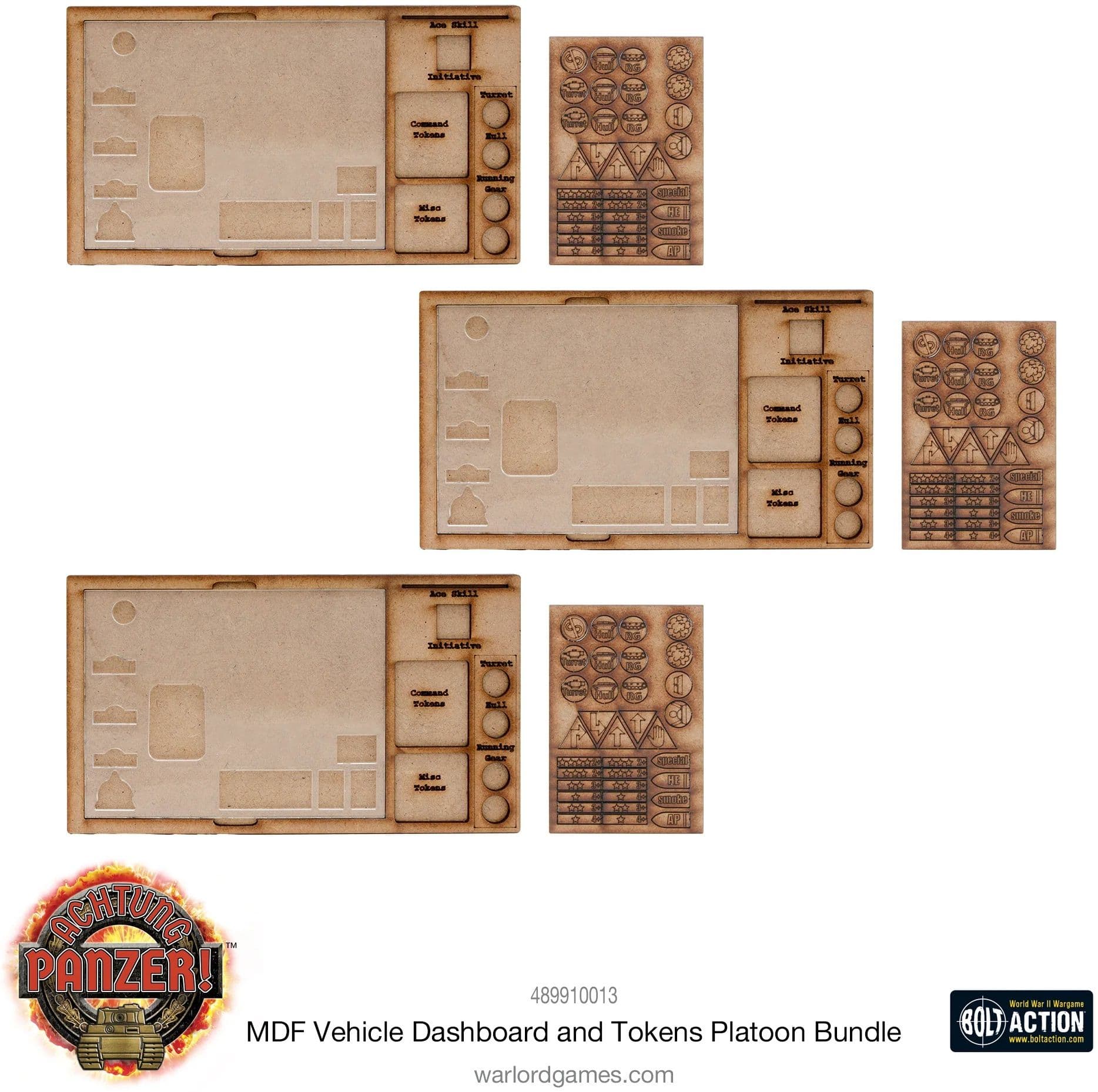 Achtung Panzer! MDF Vehicle Dashboard and Tokens Platoon Bundle - Image 1