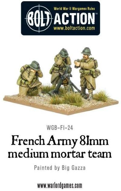 French Army 81mm medium mortar team