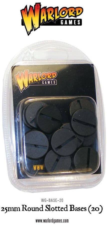 25mm Round Slotted Bases (20)