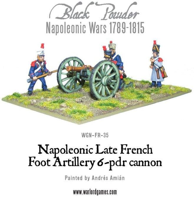 Napoleonic Late French Foot Artillery 6-pdr cannon - Image 1