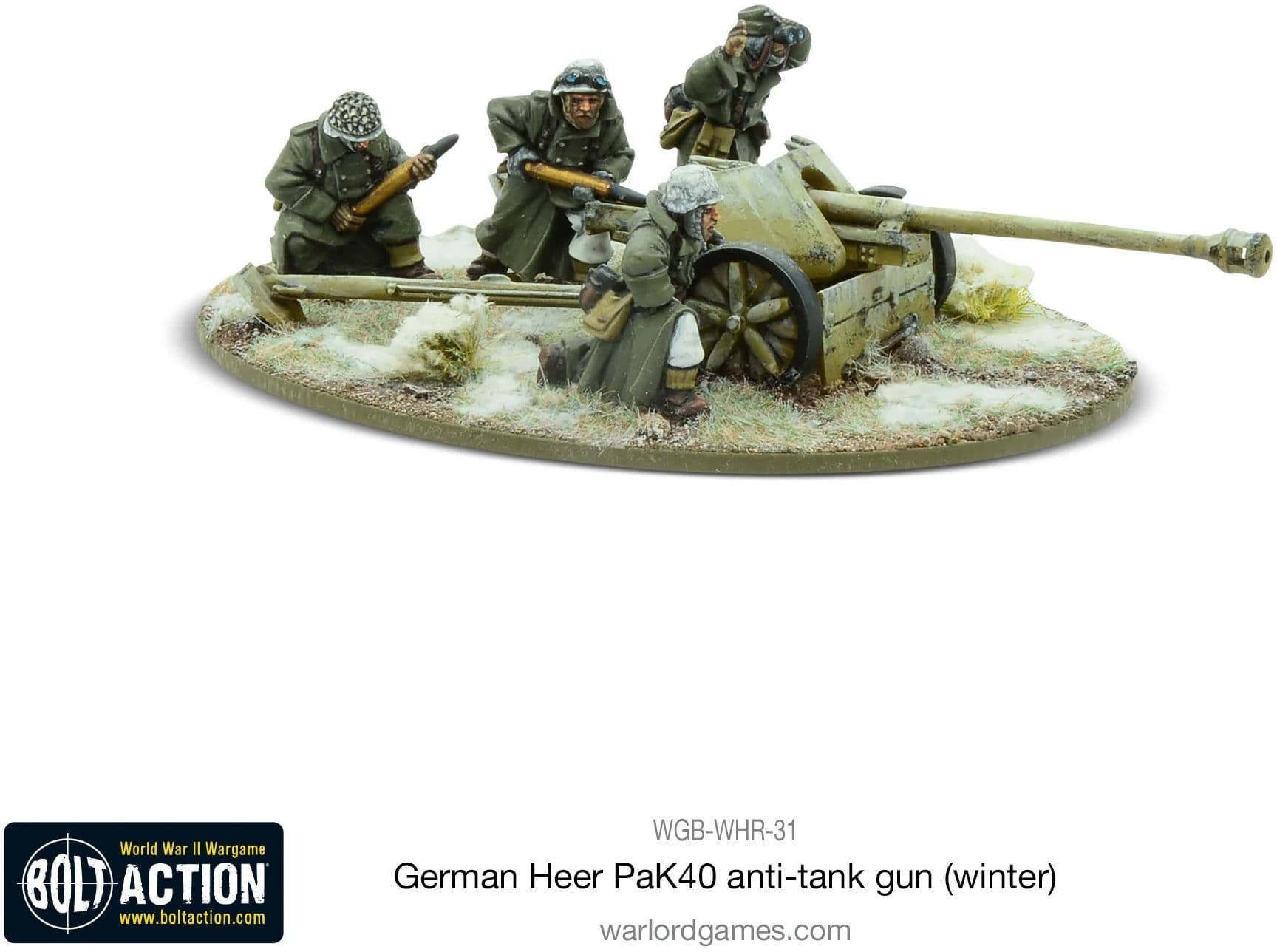 German Heer 75mm Pak 40 anti-tank gun (Winter)