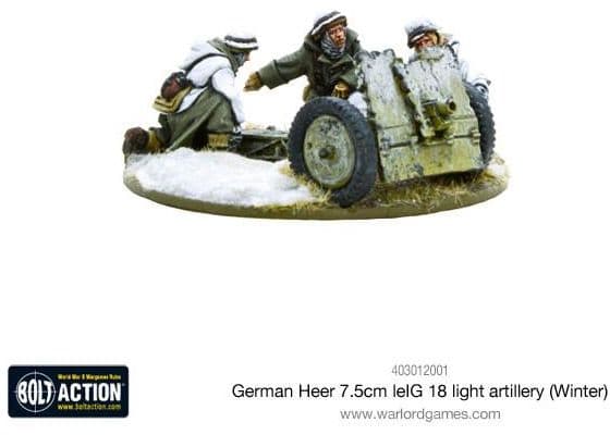 German Heer 7.5cm leIG 18 light artillery (Winter)