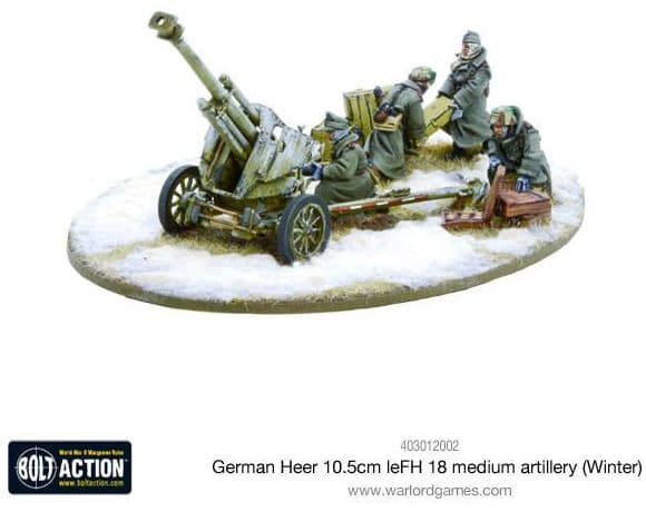 German Heer 10.5cm leFH 18 medium artillery (Winter) - Image 1