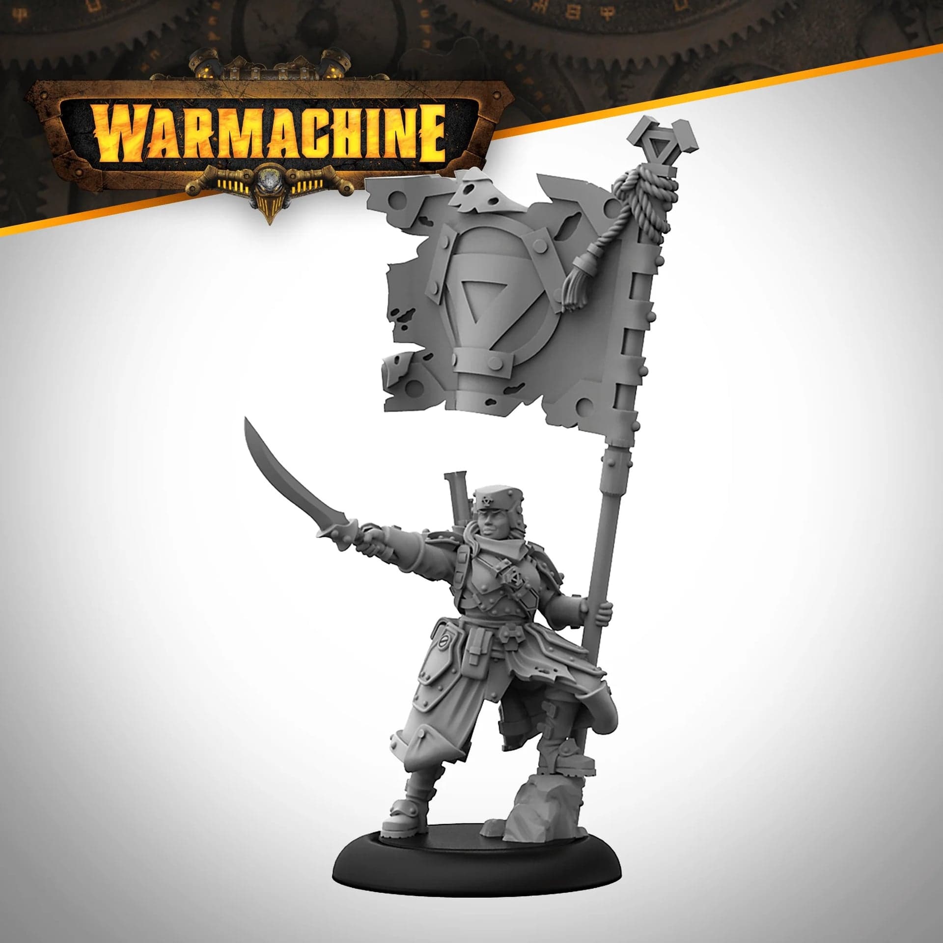 Warmachine: Winter Korps Infantry Standard Bearer Variant - Image 1