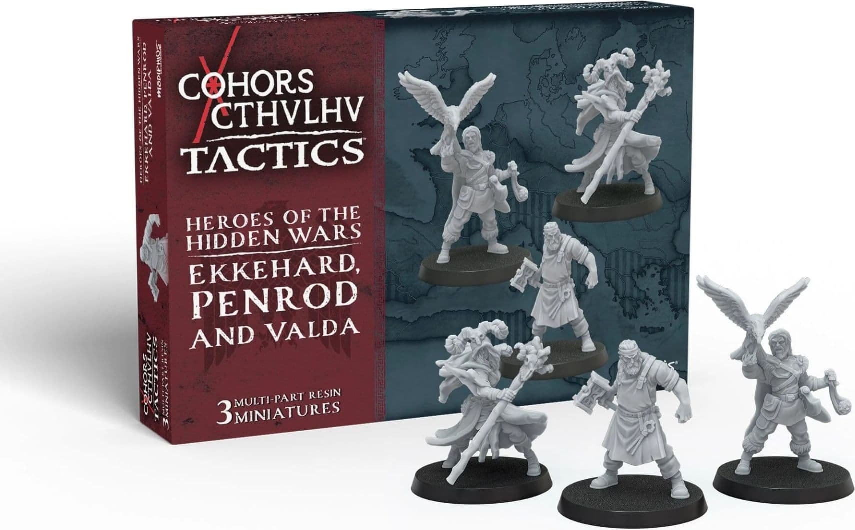 Cohors Cthulhu: Tactics Miniatures - Heroes of the Hidden Wars: Ekkehard, Valda and Penrod - Image 1