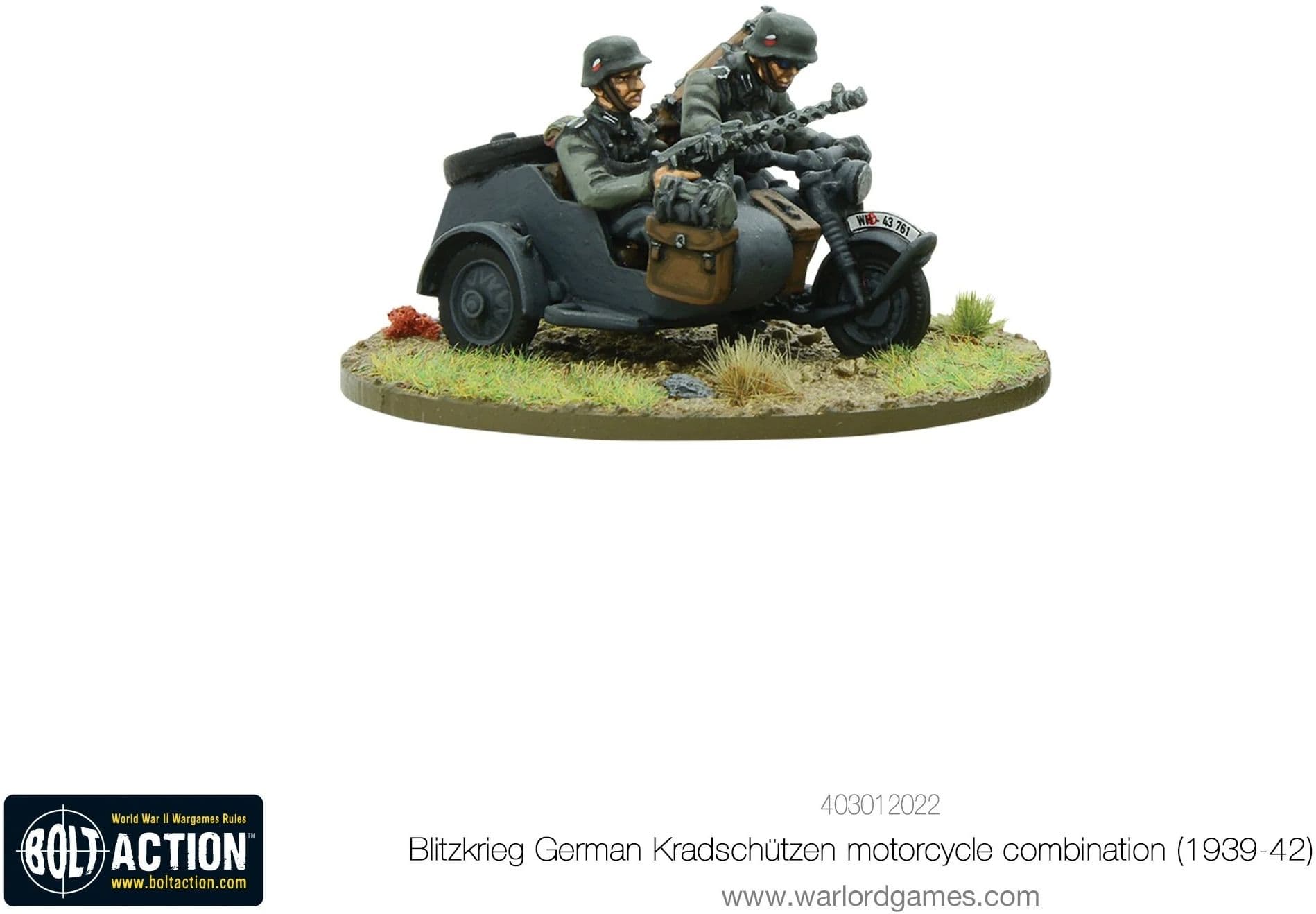 Blitzkrieg German Kradschutzen Motorcycle combination (1939-1942)