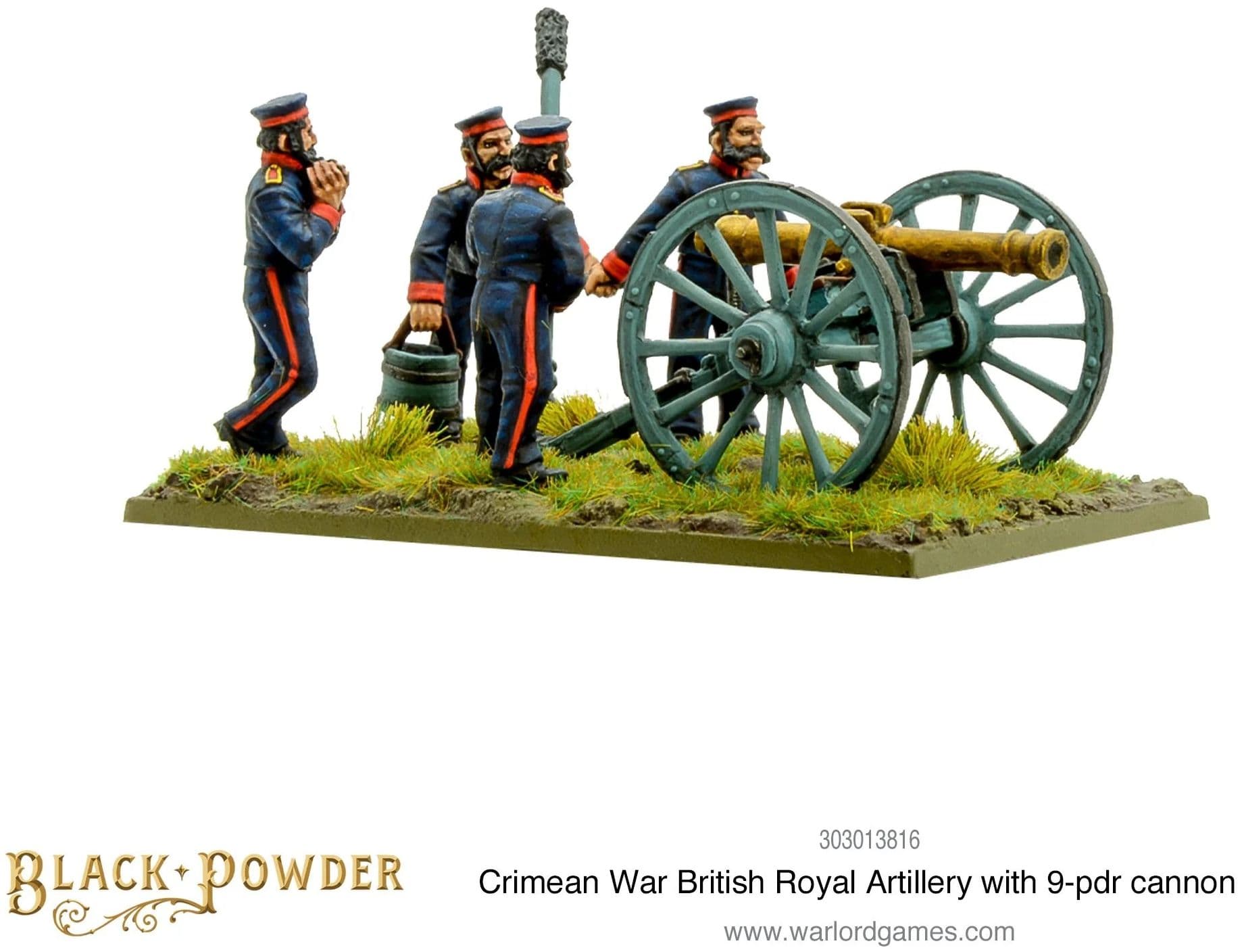 Crimean War British Royal Artillery with 9-pdr cannon