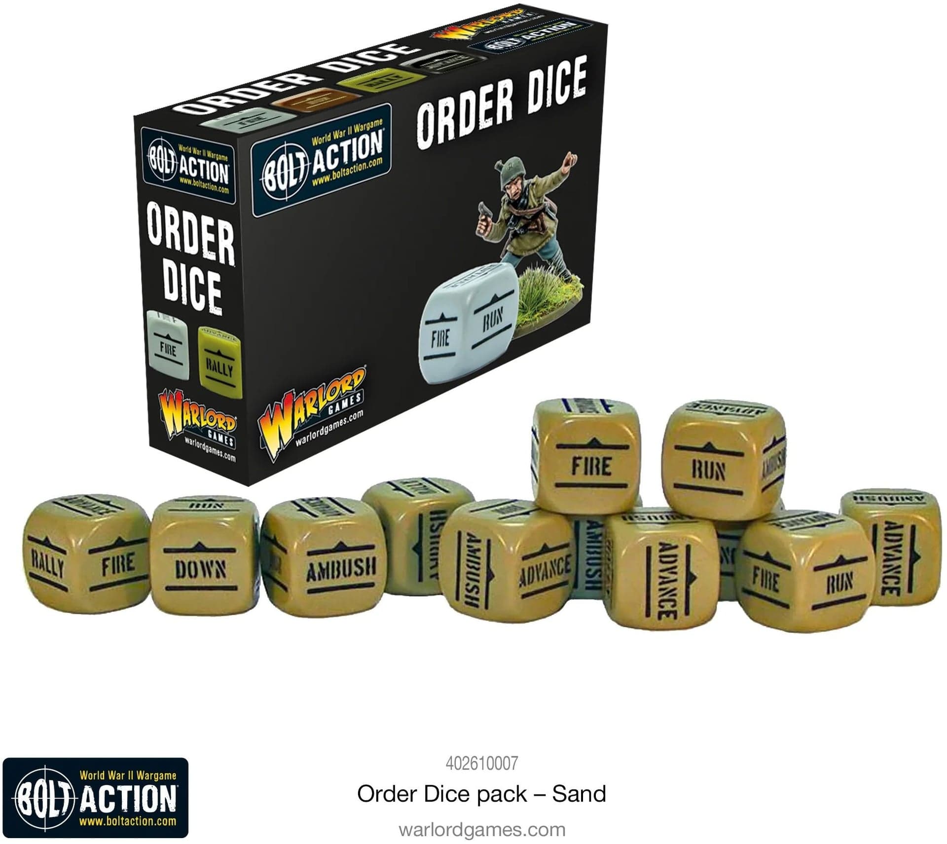 Bolt Action: Orders Dice Pack - Sand - Image 1