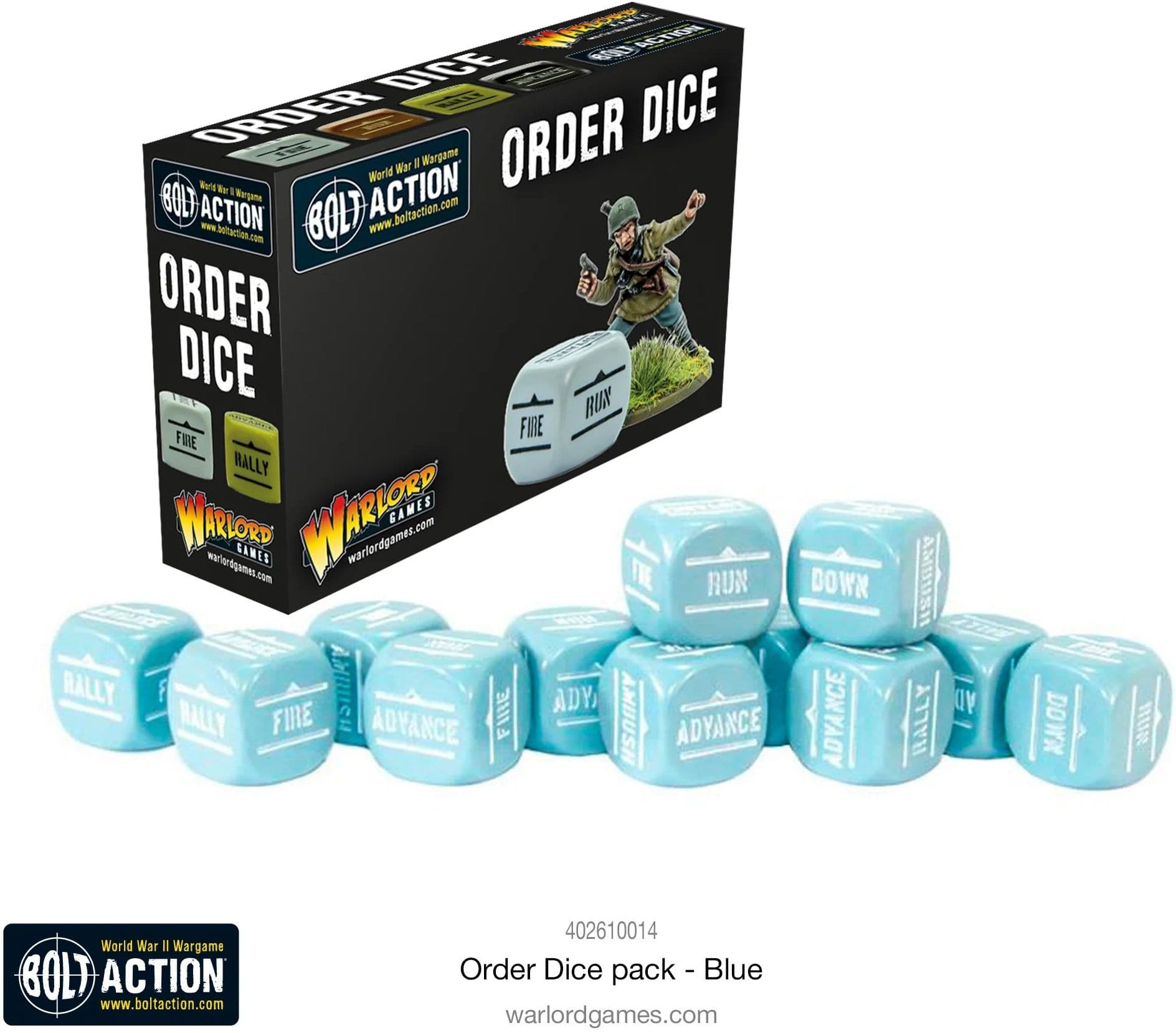 Bolt Action: Orders Dice Pack - Blue - Image 1