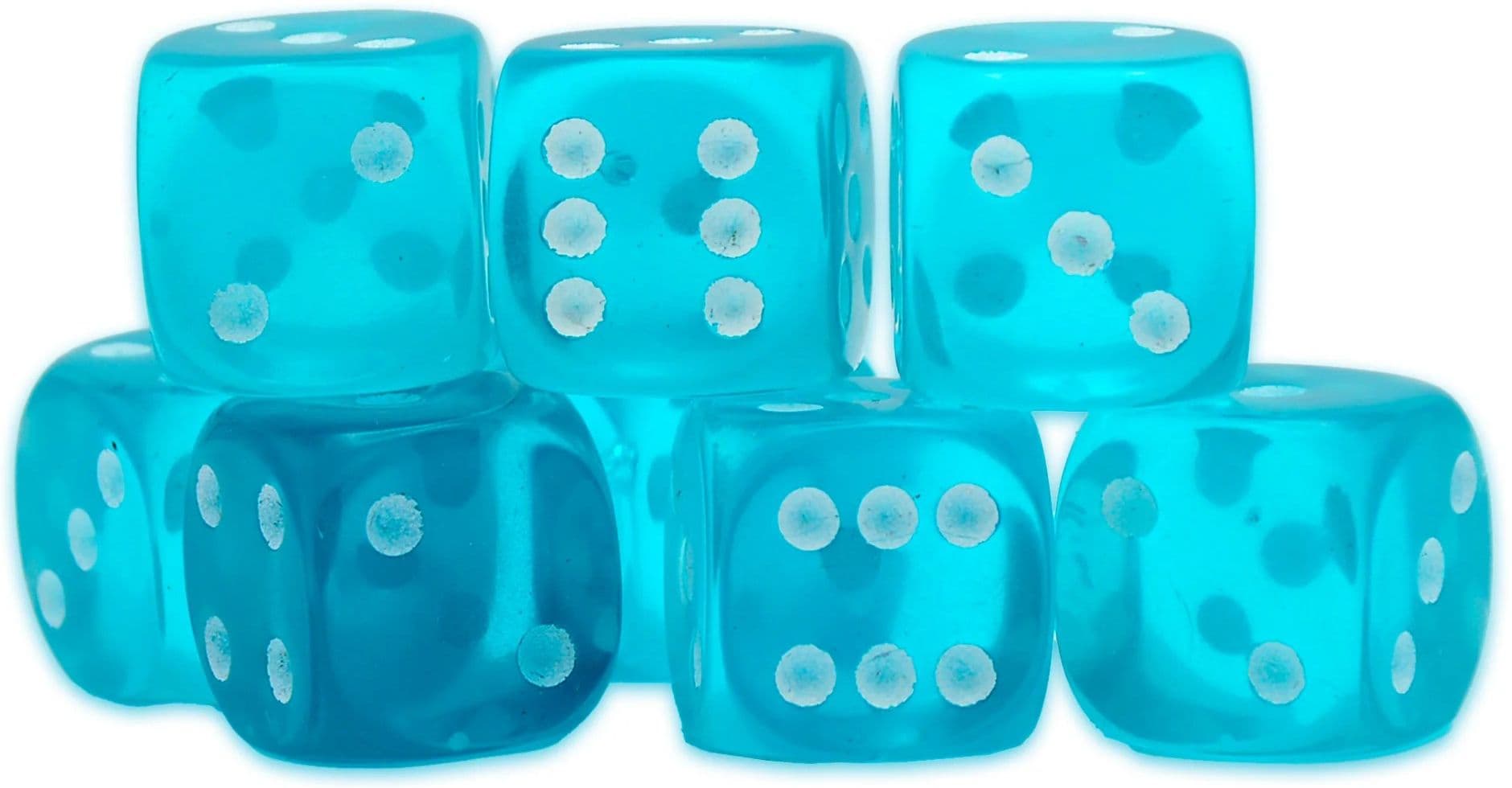 Blue Topaz D6 Dice - Image 1