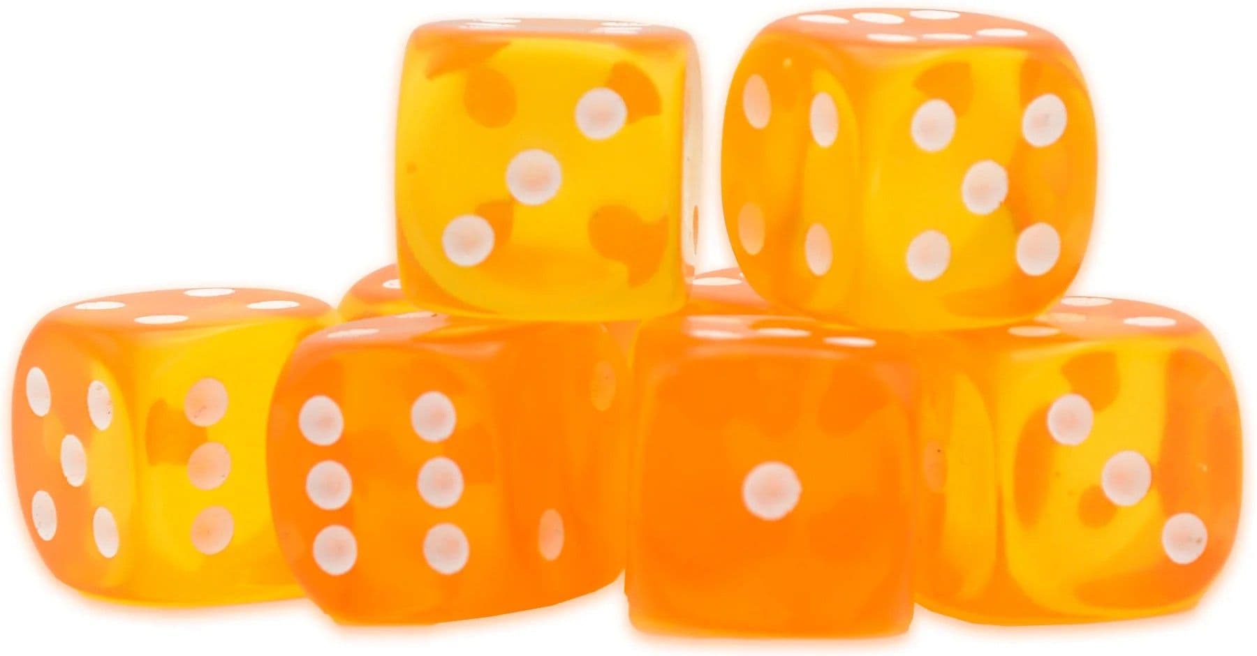Amber D6 Dice - Image 1