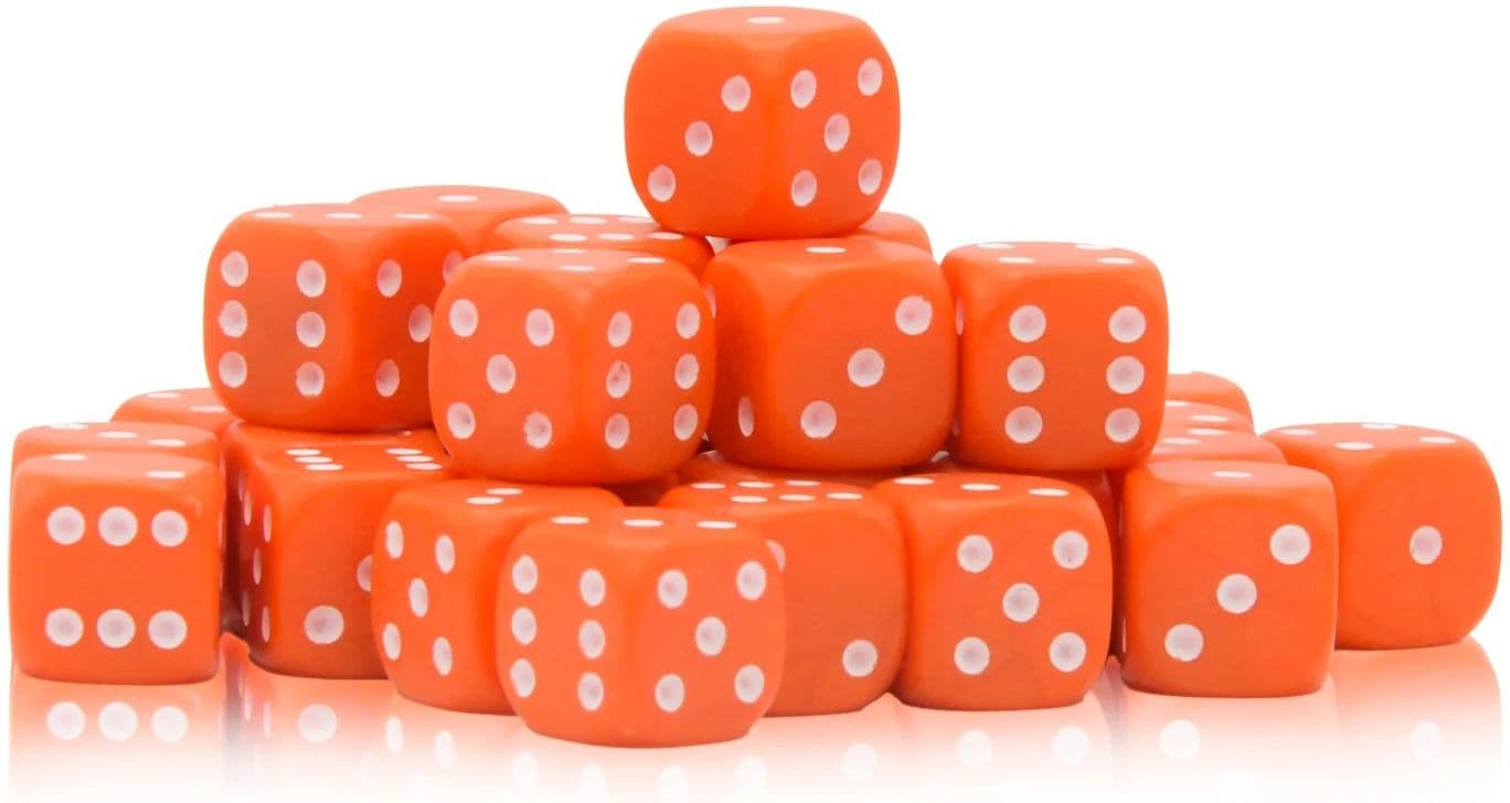 D6 Dice Pack | 10mm (Orange) - Image 1