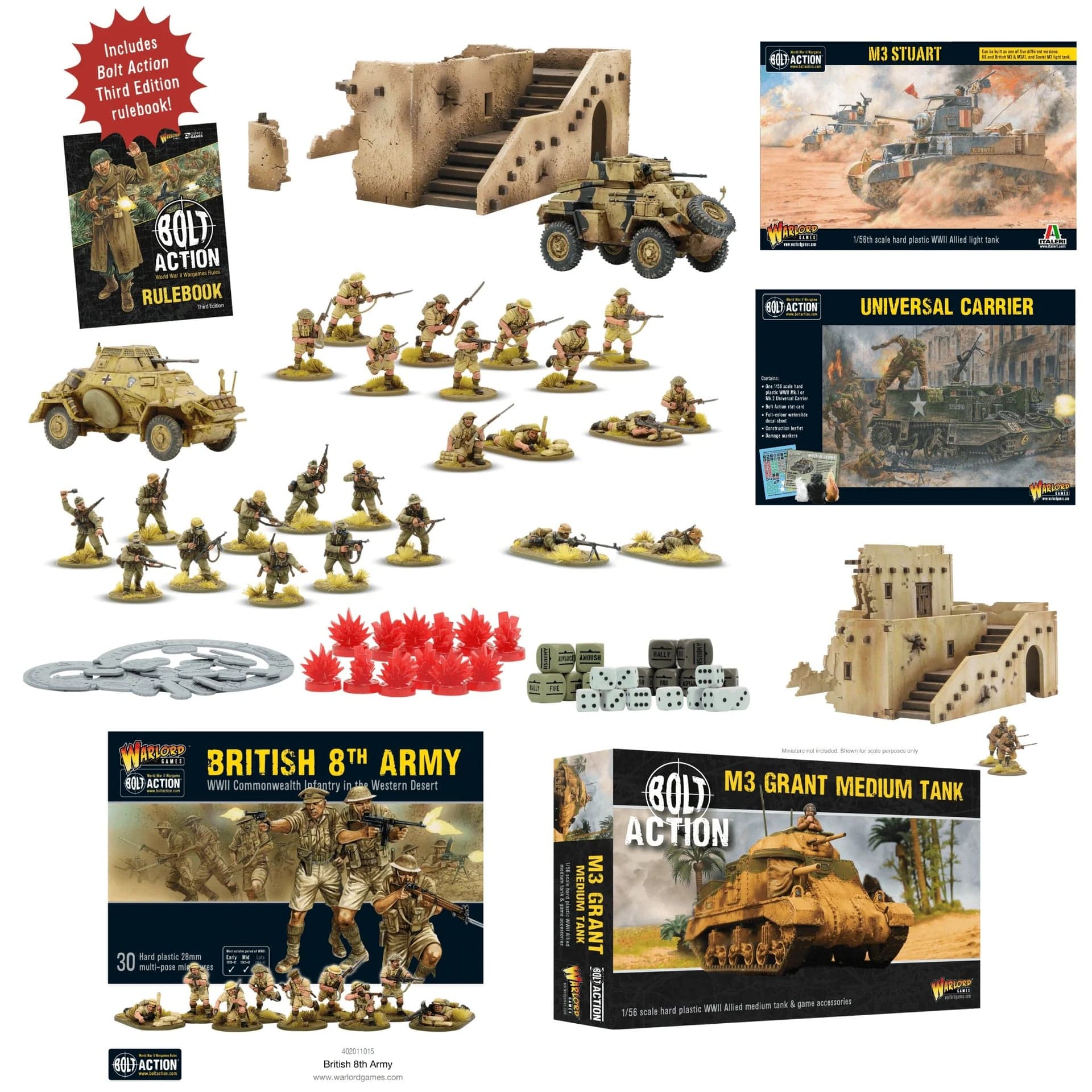 Bolt Action Starter Set - Gentleman's War - Desert Rats Bundle