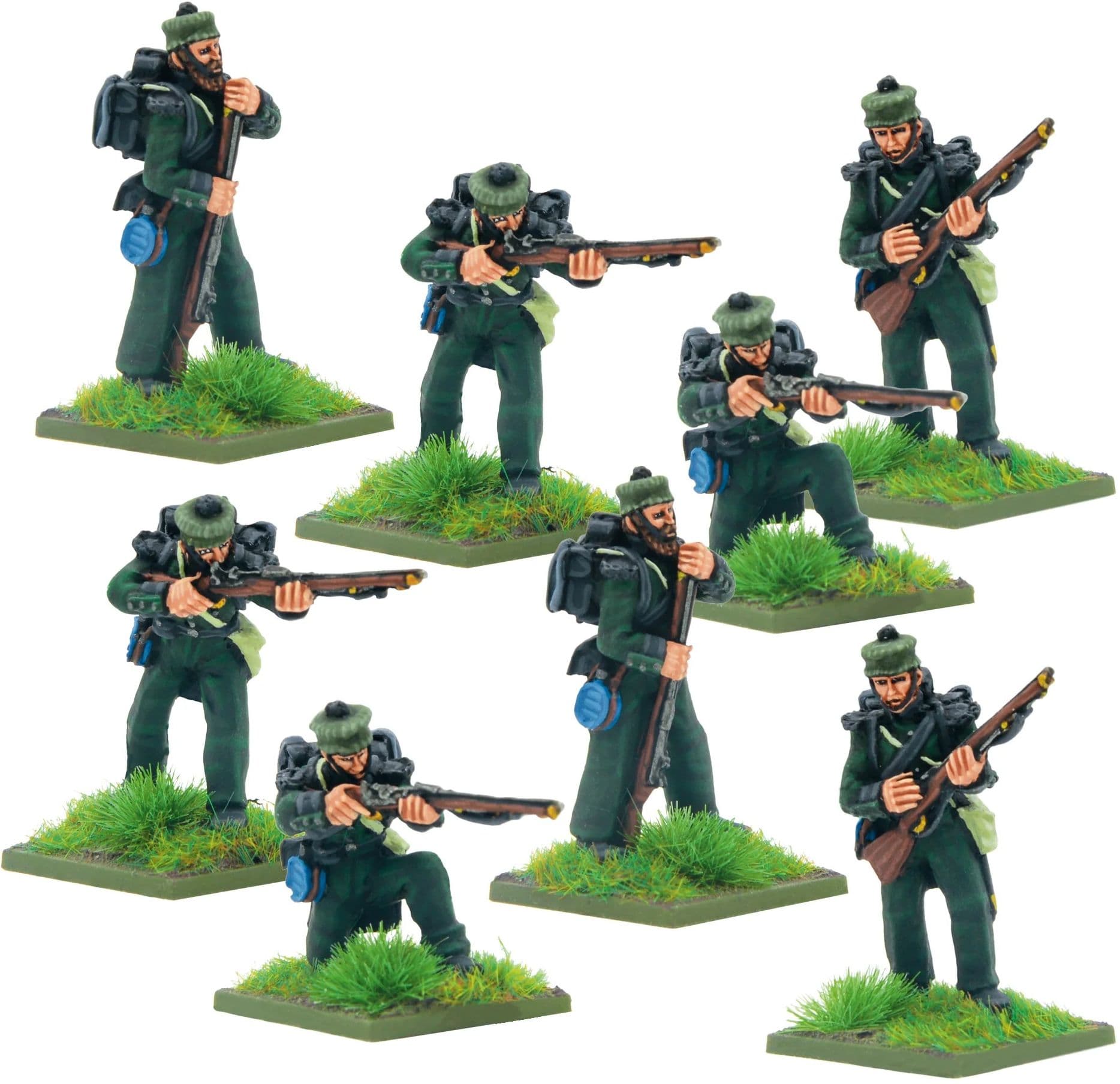 Crimean War British Rifle Brigade in forage caps