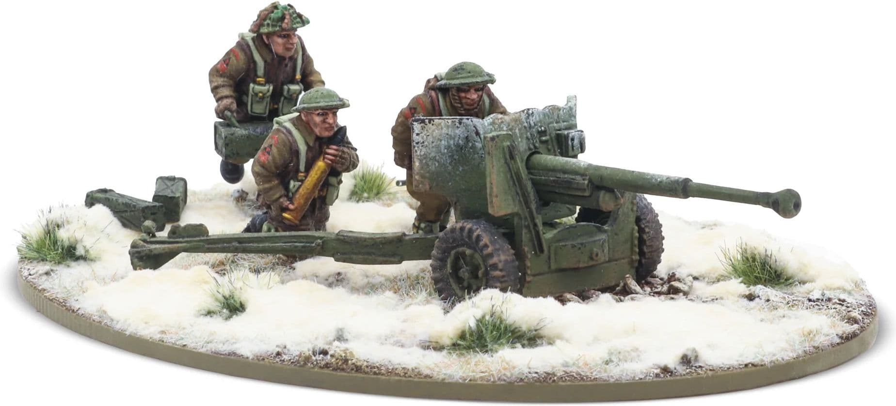6 pdr anti-tank gun with British infantry (winter) crew - Image 1