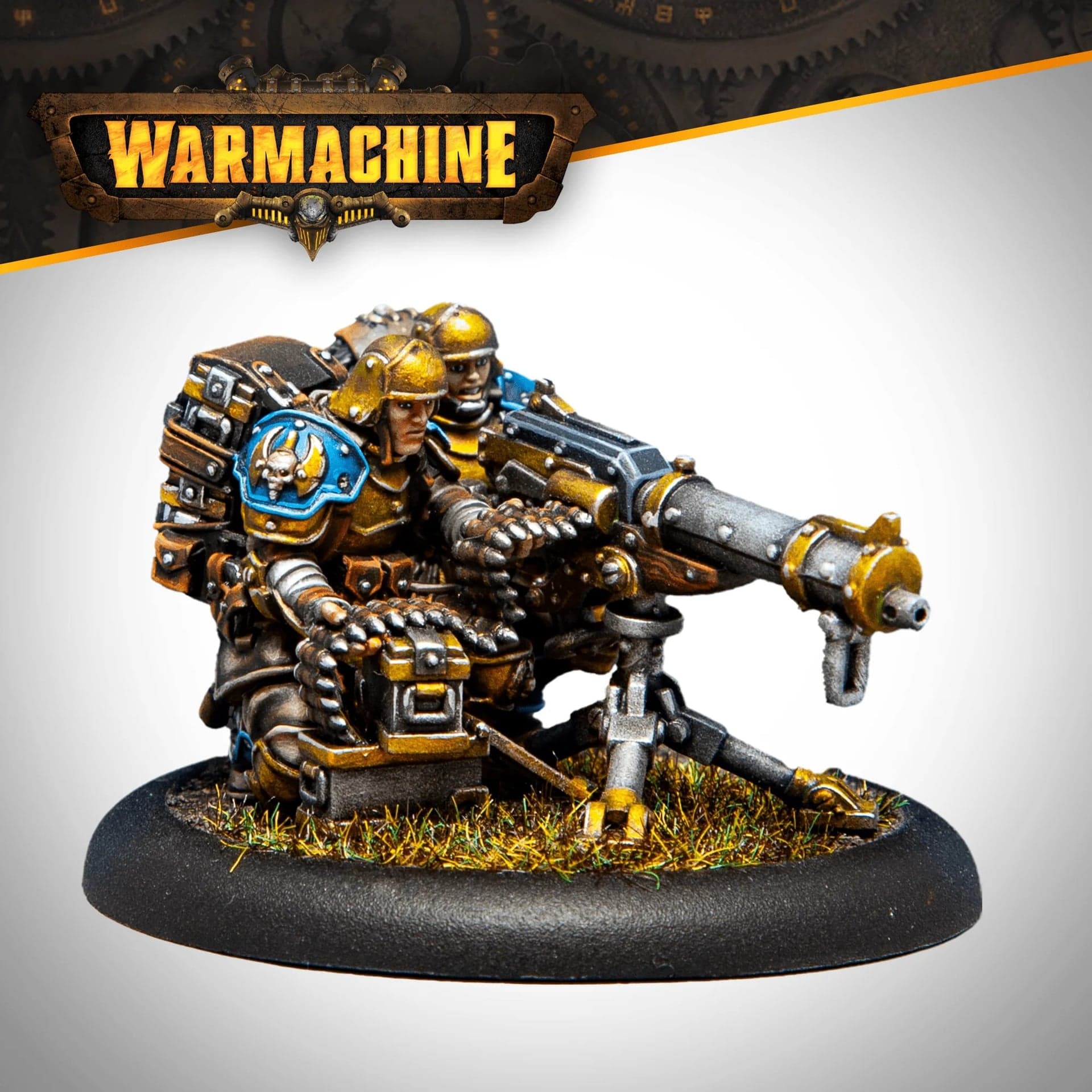 Warmachine: Cygnar Gravediggers Heavy Machinegun Crew - Image 1