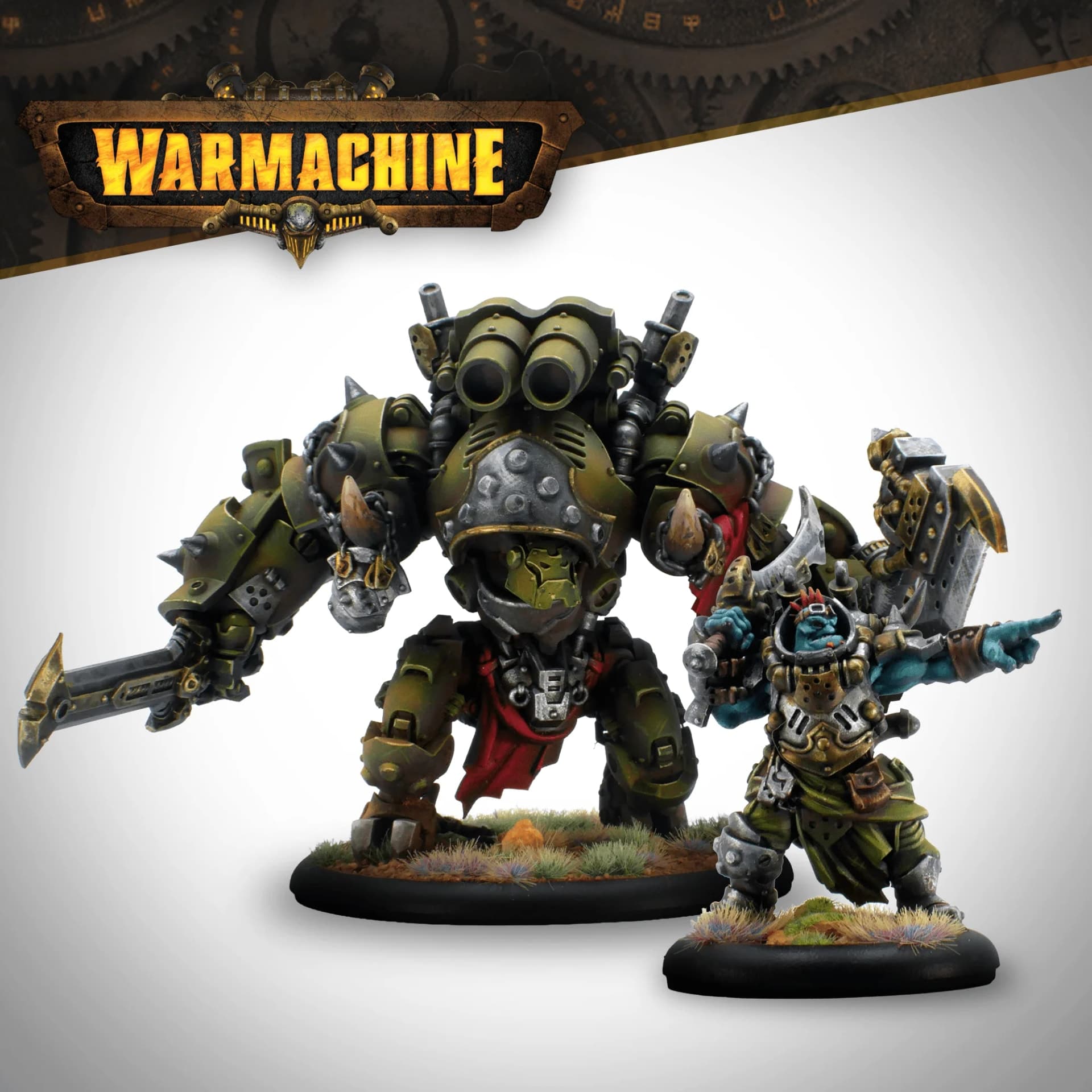 Warmachine: Southern Kriels Kithguard Journeyman & Ramhead - Image 1