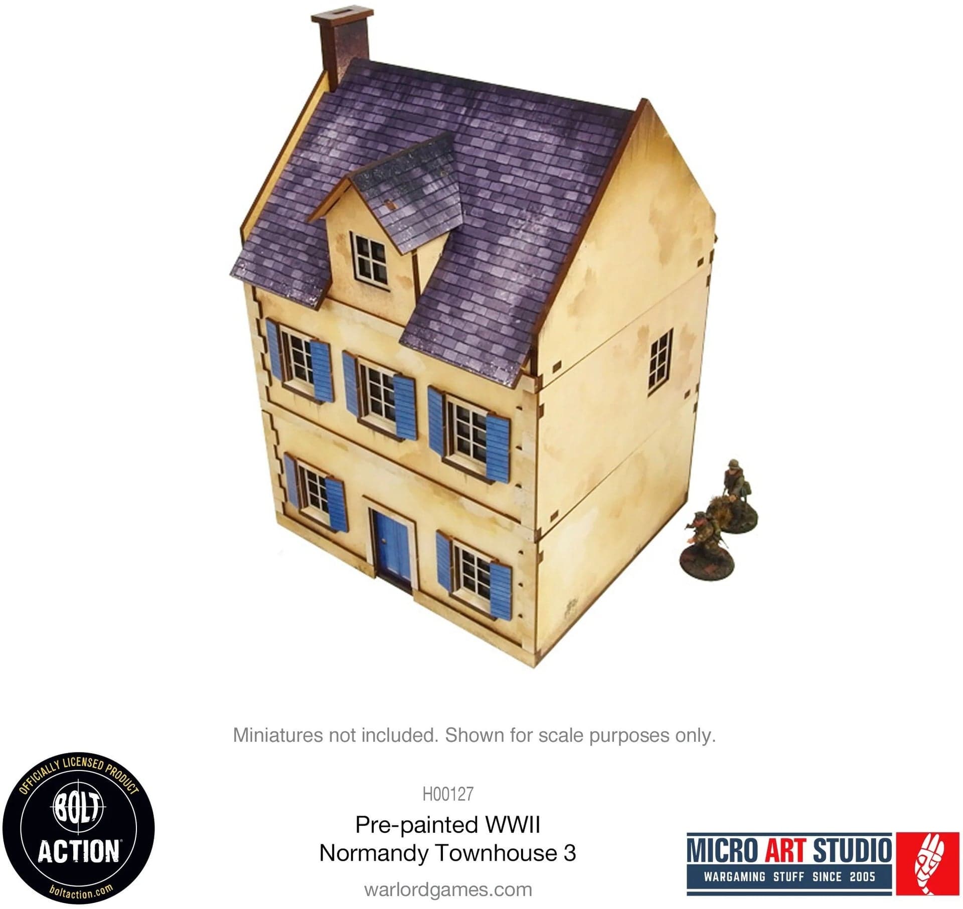 Pre-painted WW2 Normandy Townhouse 3