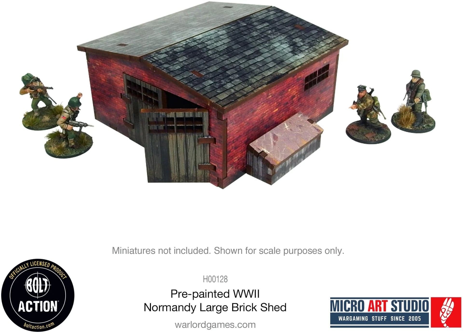 Pre-painted WW2 Normandy Large Brick Shed - Image 1